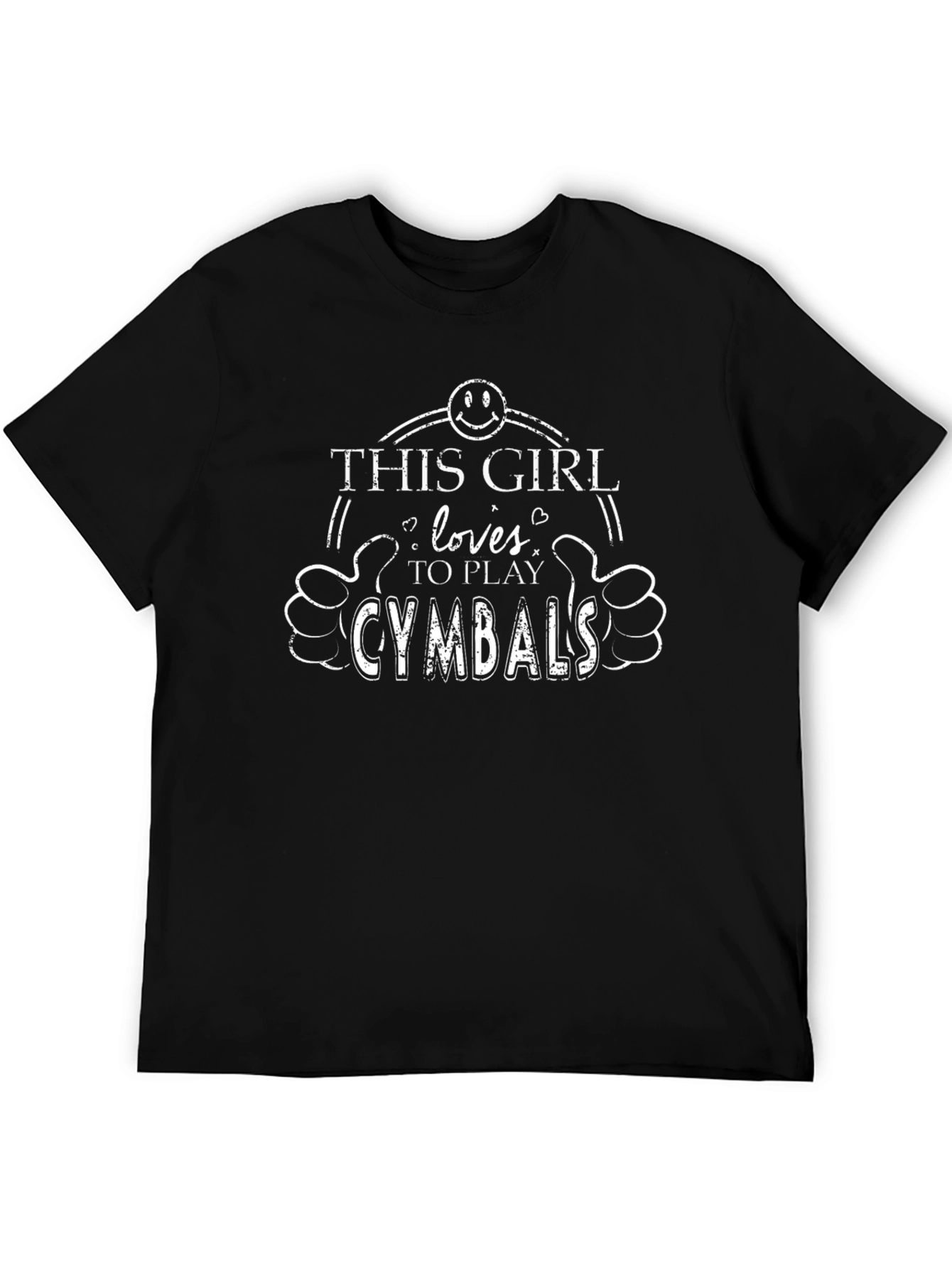 This Girl Loves to Play Cymbals Black T-Shirt