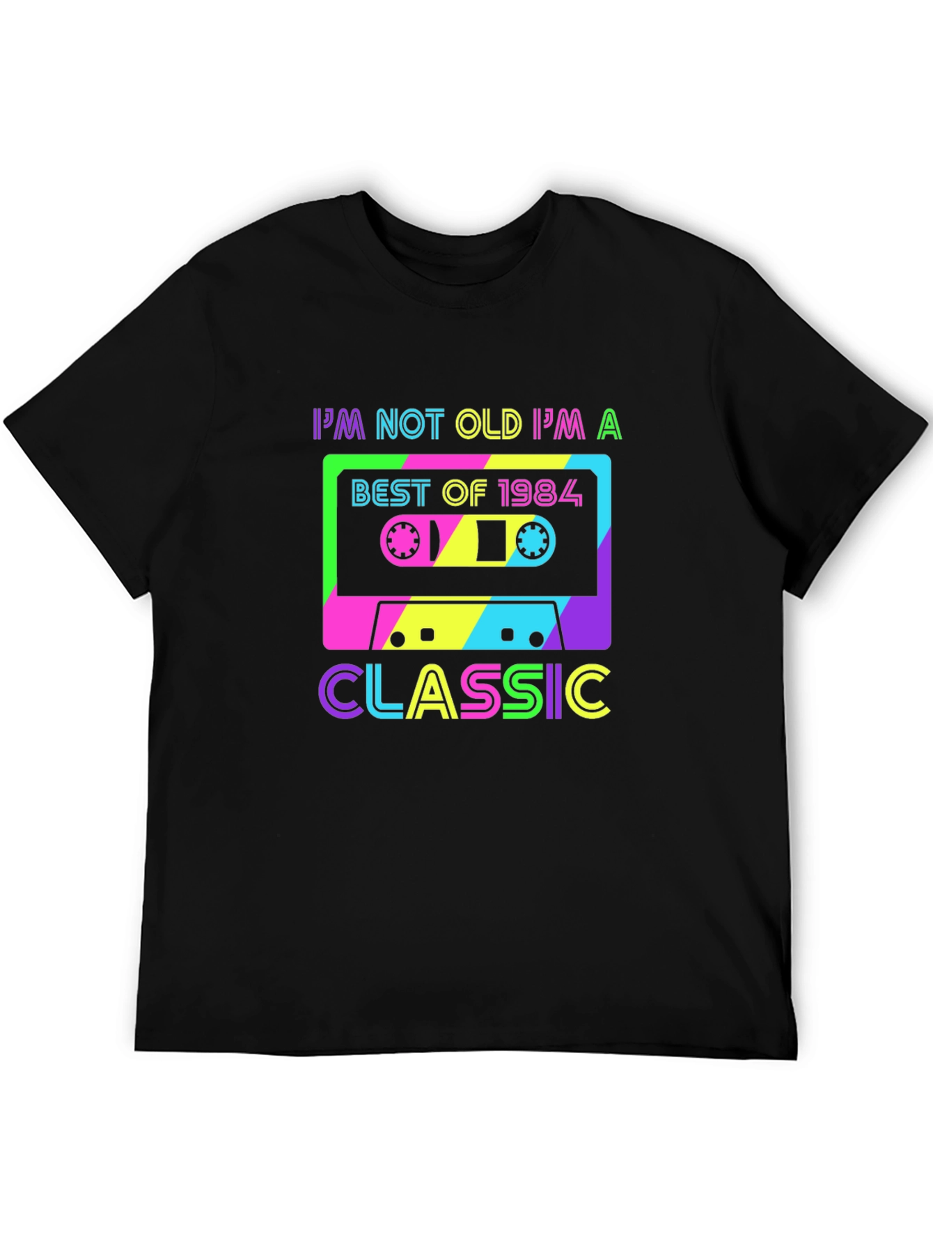 Retro 1984 Cassette Tape T-Shirt - Classic Birthday Gift