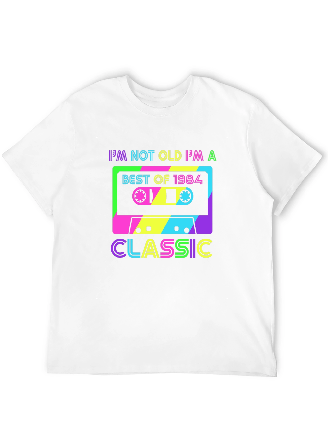 Retro 1984 Cassette Tape T-Shirt - Classic Birthday Gift