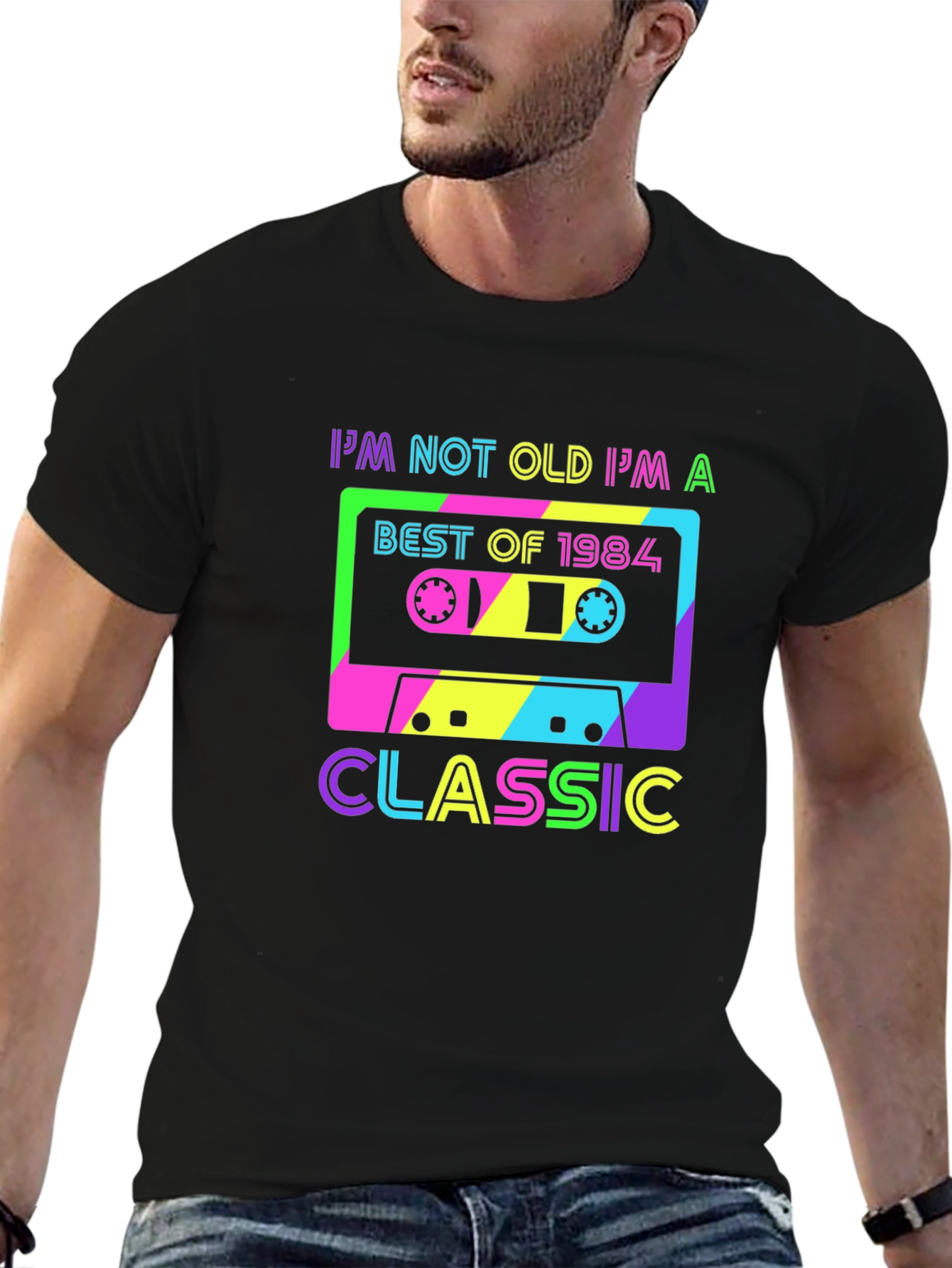 Retro 1984 Cassette Tape T-Shirt - Classic Birthday Gift