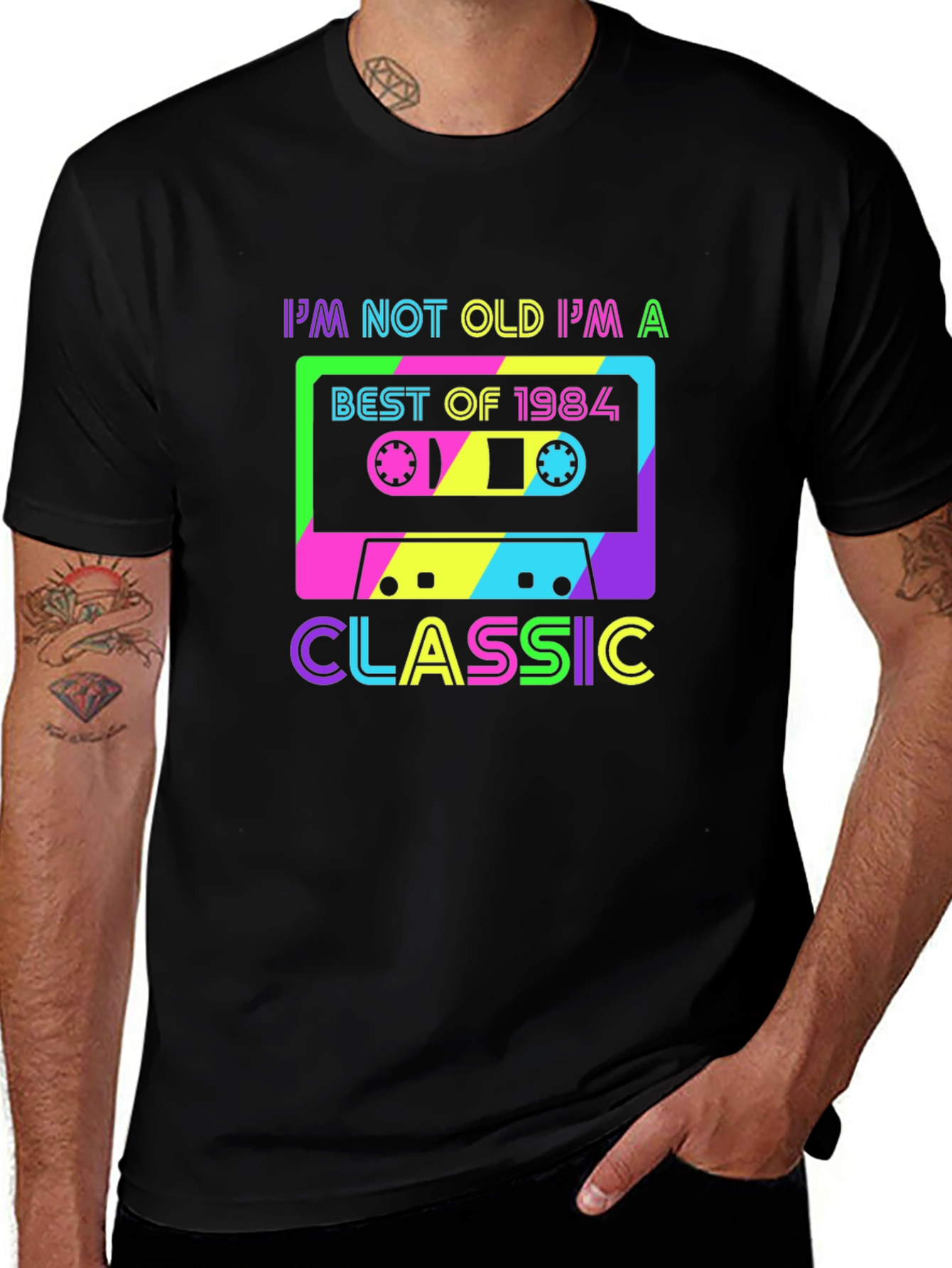 Retro 1984 Cassette Tape T-Shirt - Classic Birthday Gift