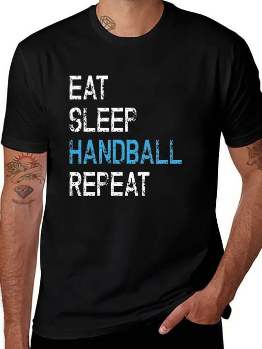 Eat Sleep Handball Repeat Graphic Tee