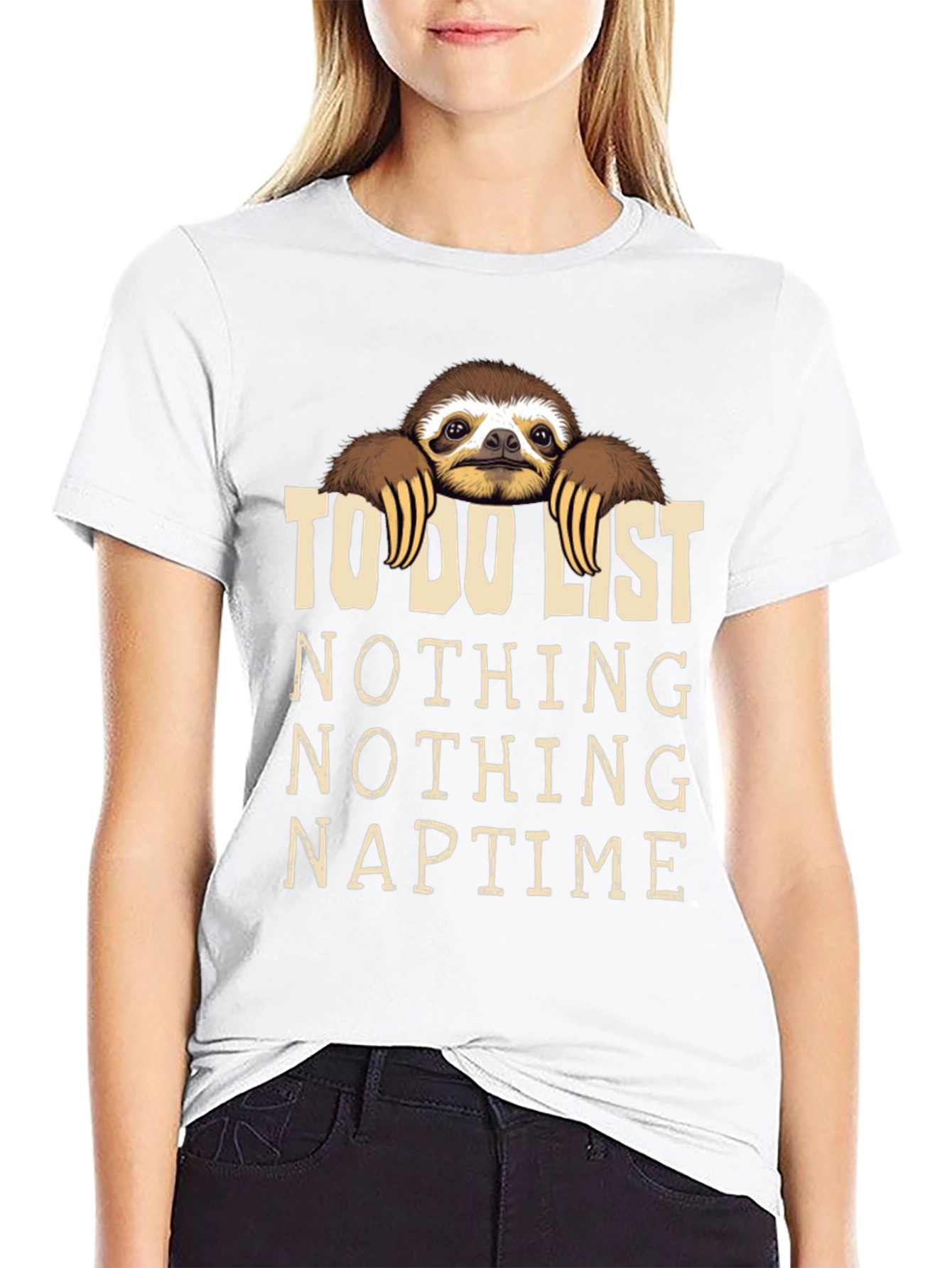 Funny Sloth To-Do List Graphic T-Shirt