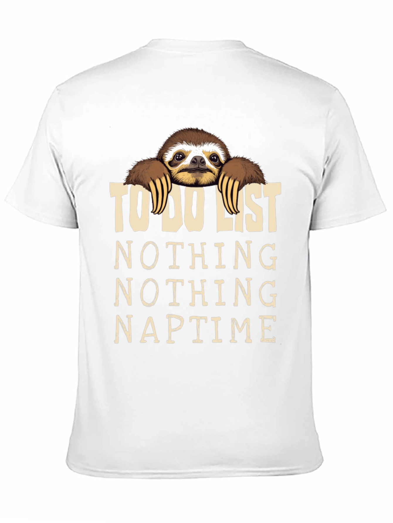 Funny Sloth To-Do List Graphic T-Shirt
