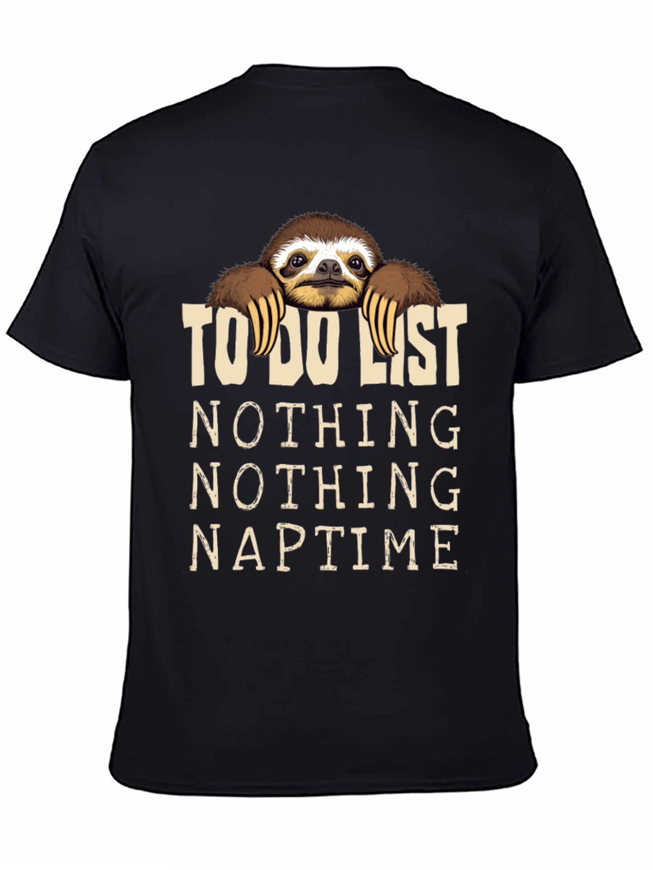 Funny Sloth To-Do List Graphic T-Shirt
