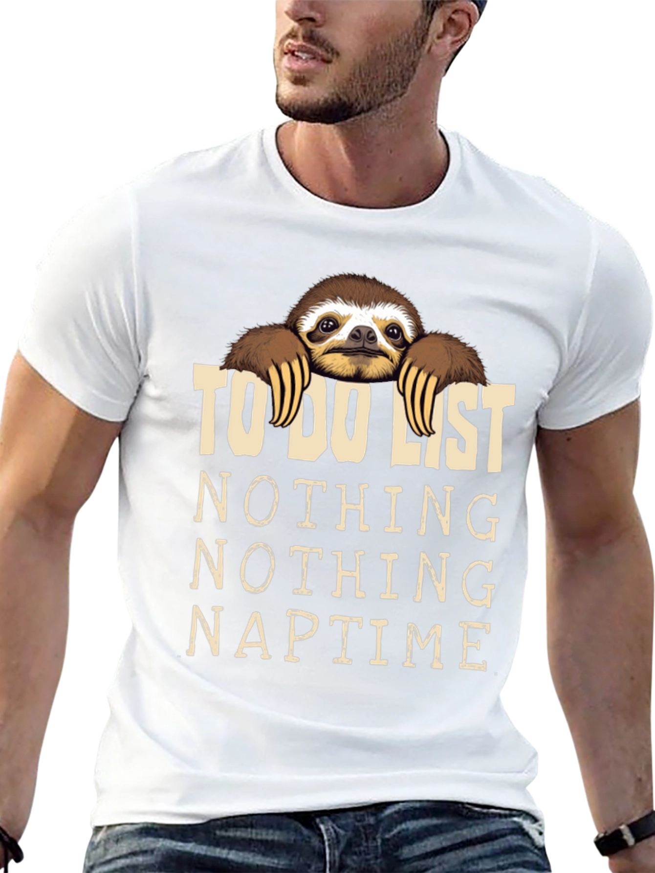 Funny Sloth To-Do List Graphic T-Shirt