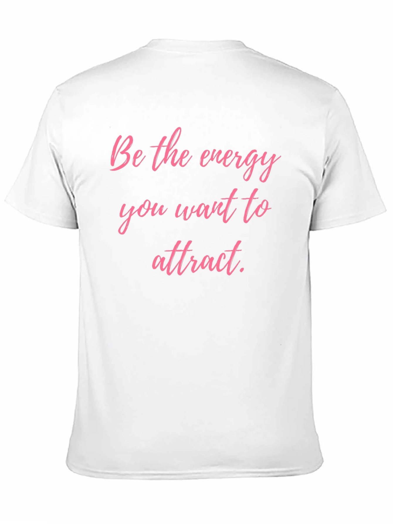 Energy Attract Pink Text Black T-Shirt