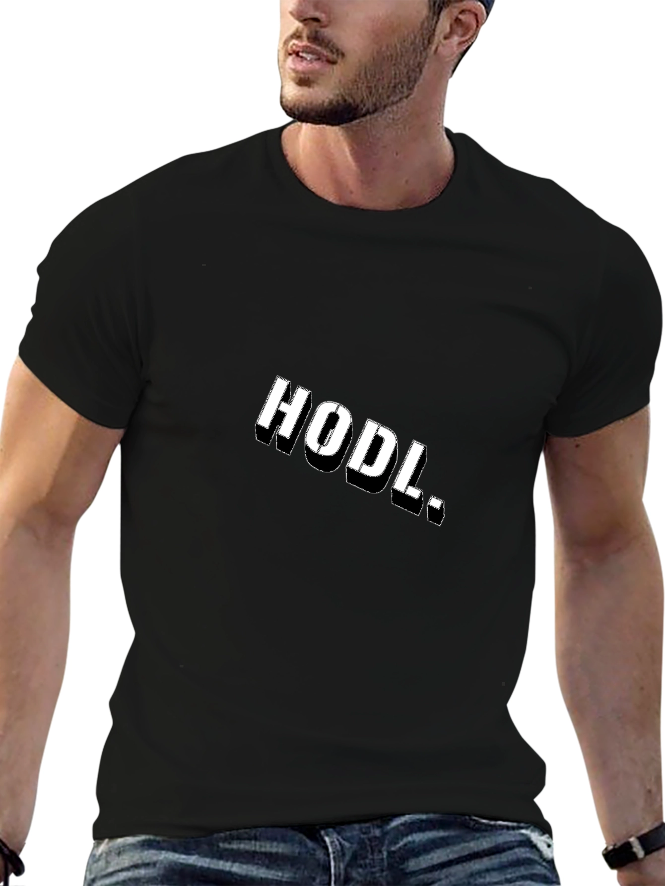 HODL Crypto Black T-Shirt - Bold Investment Style