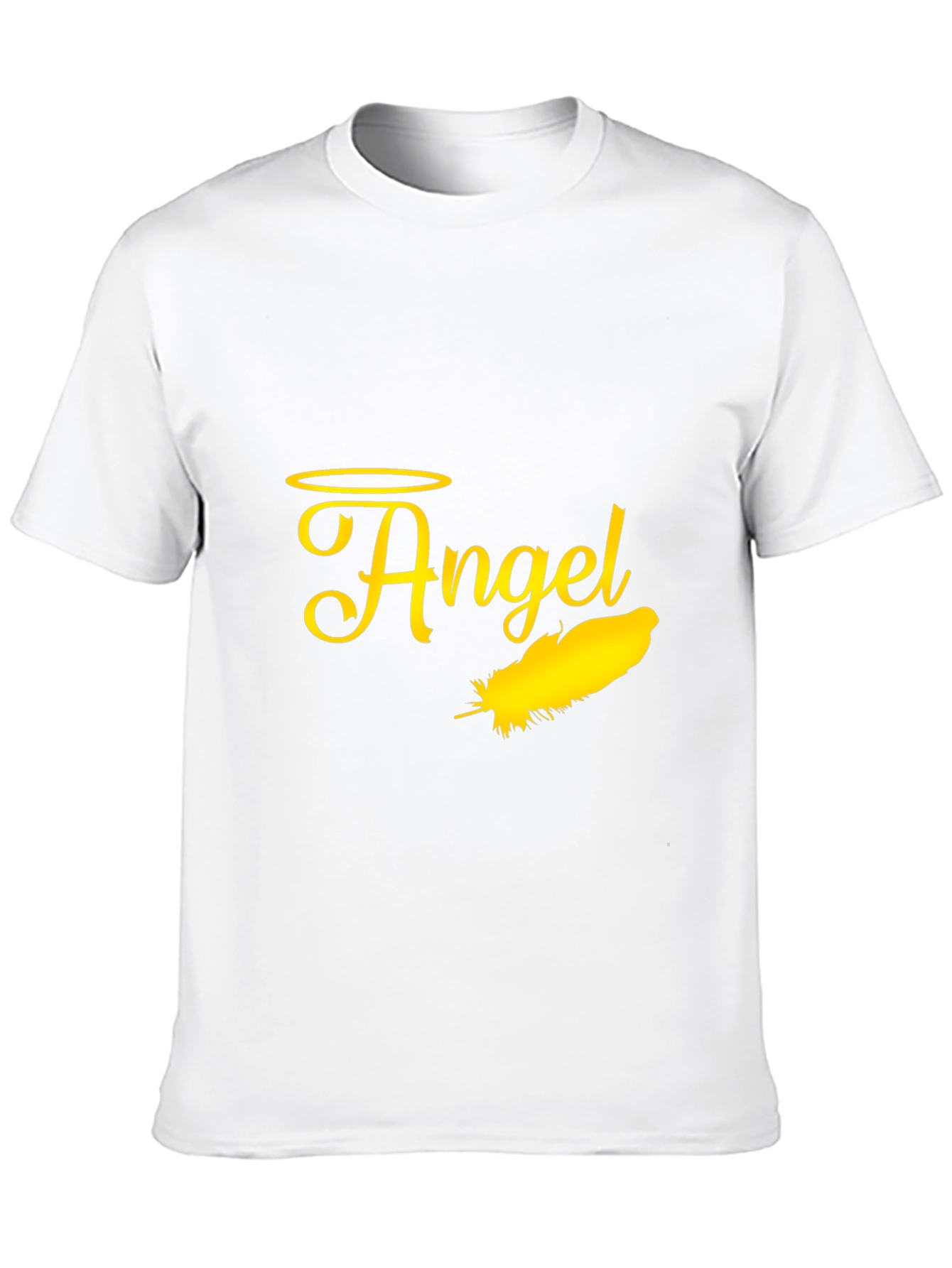 Angel Feather Graphic Black T-Shirt