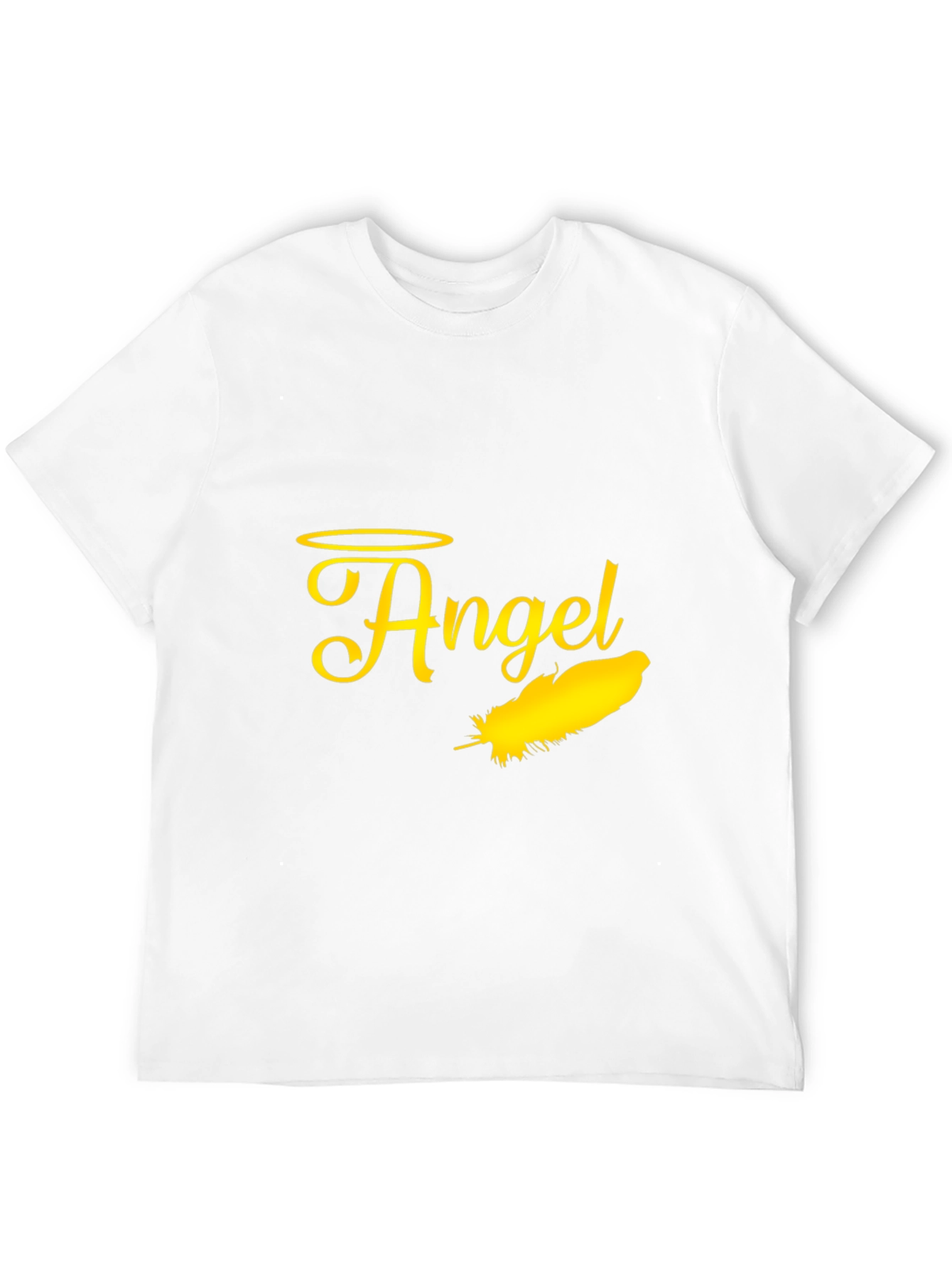 Angel Feather Graphic Black T-Shirt