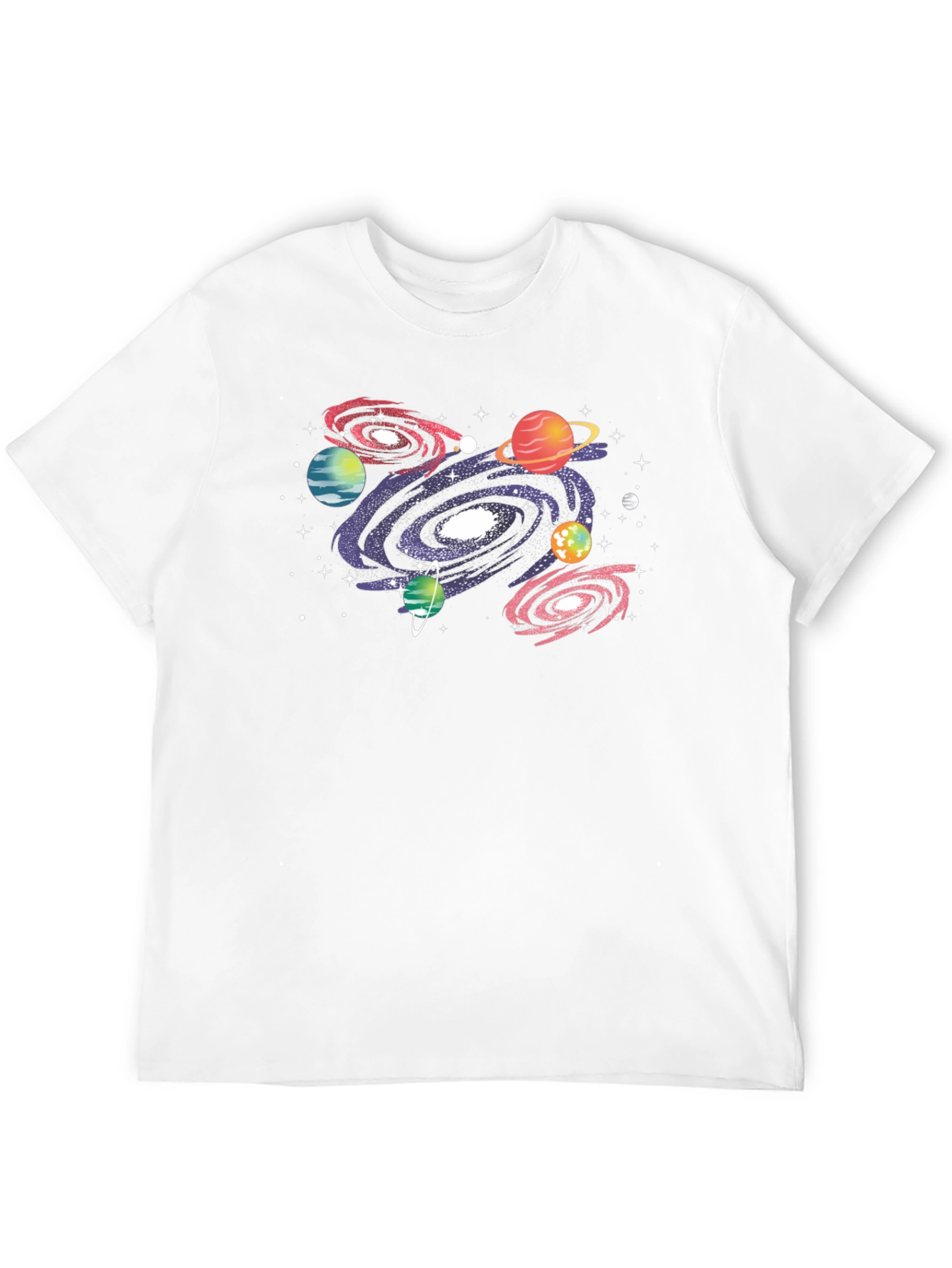 Galaxy Print Crew Neck T-Shirt