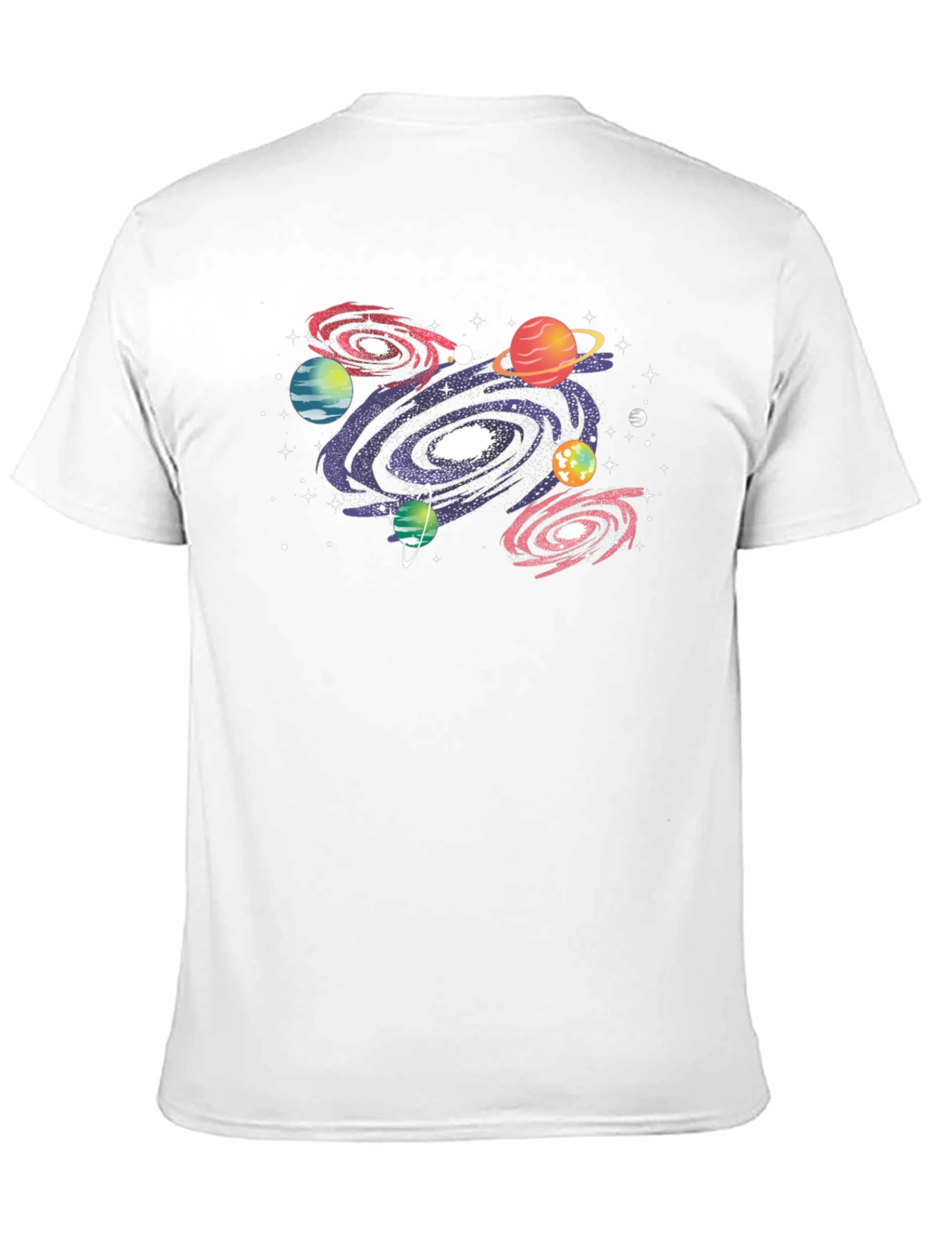 Galaxy Print Crew Neck T-Shirt