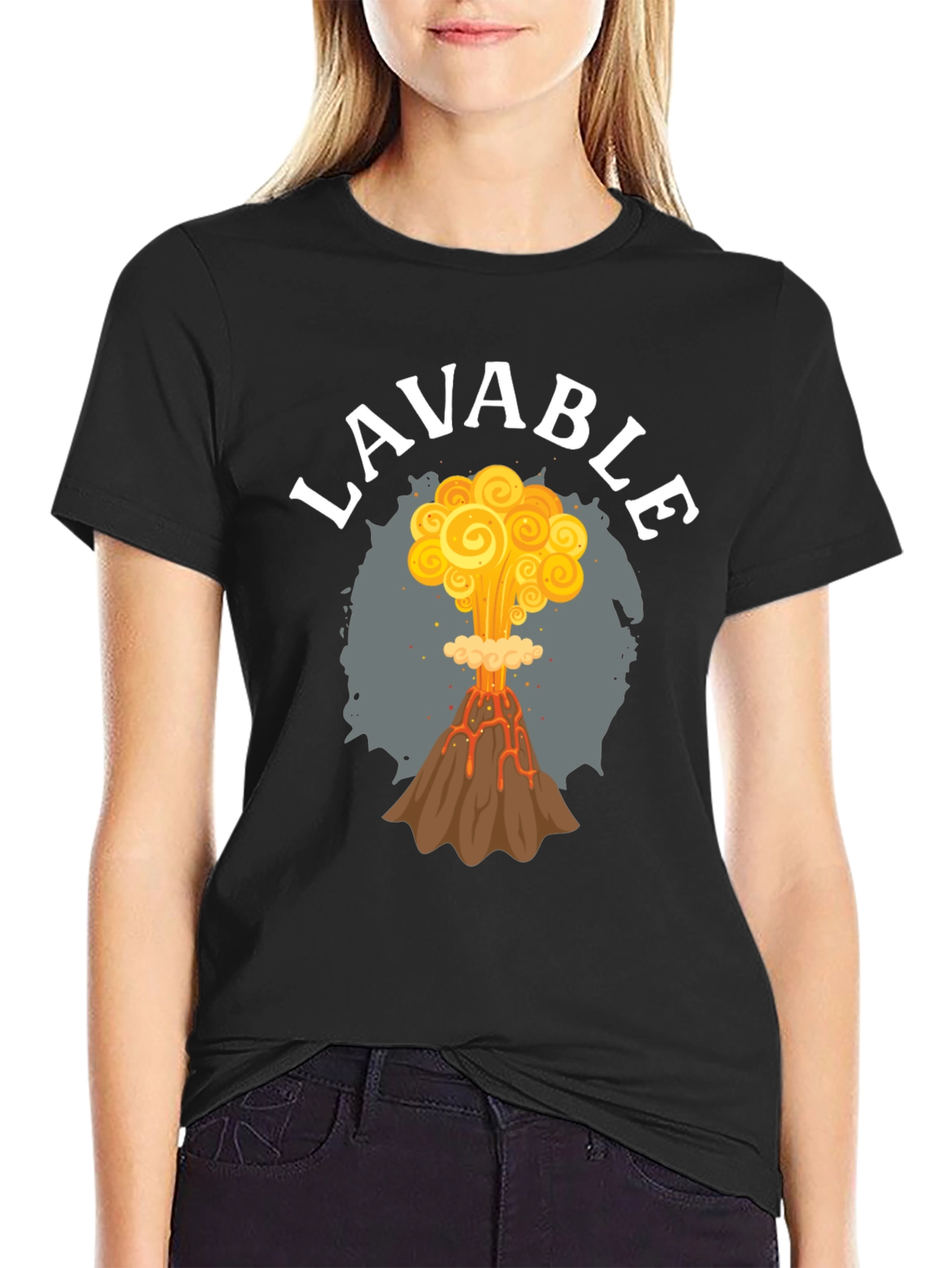 LAVABLE Volcano Eruption Graphic T-Shirt