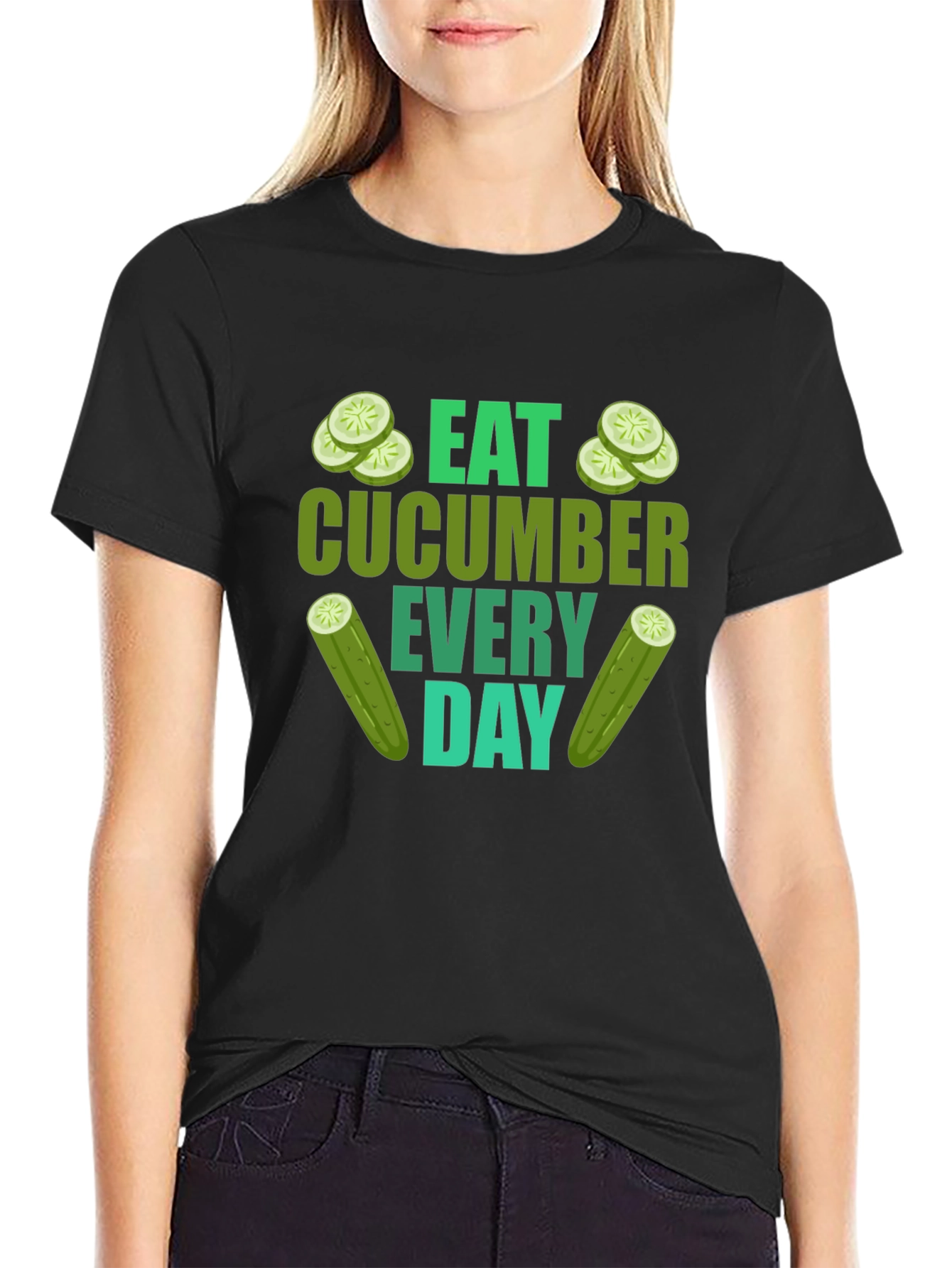 Eat Cucumber Everyday Graphic T-Shirt