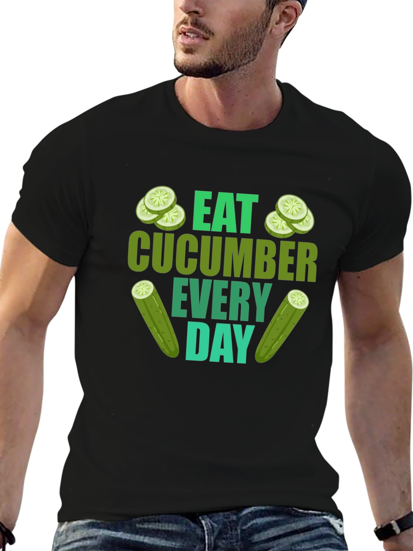 Eat Cucumber Everyday Graphic T-Shirt