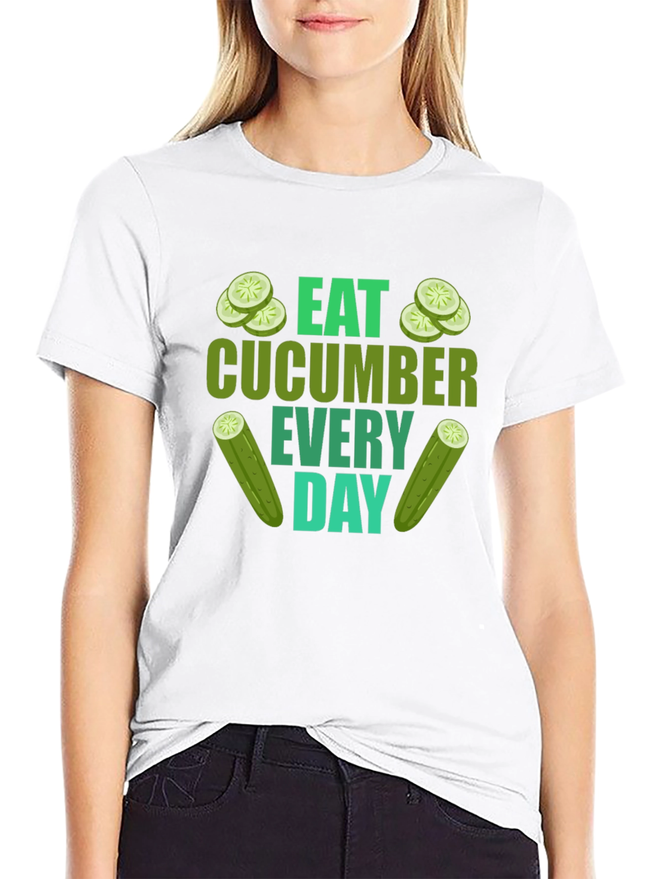 Eat Cucumber Everyday Graphic T-Shirt