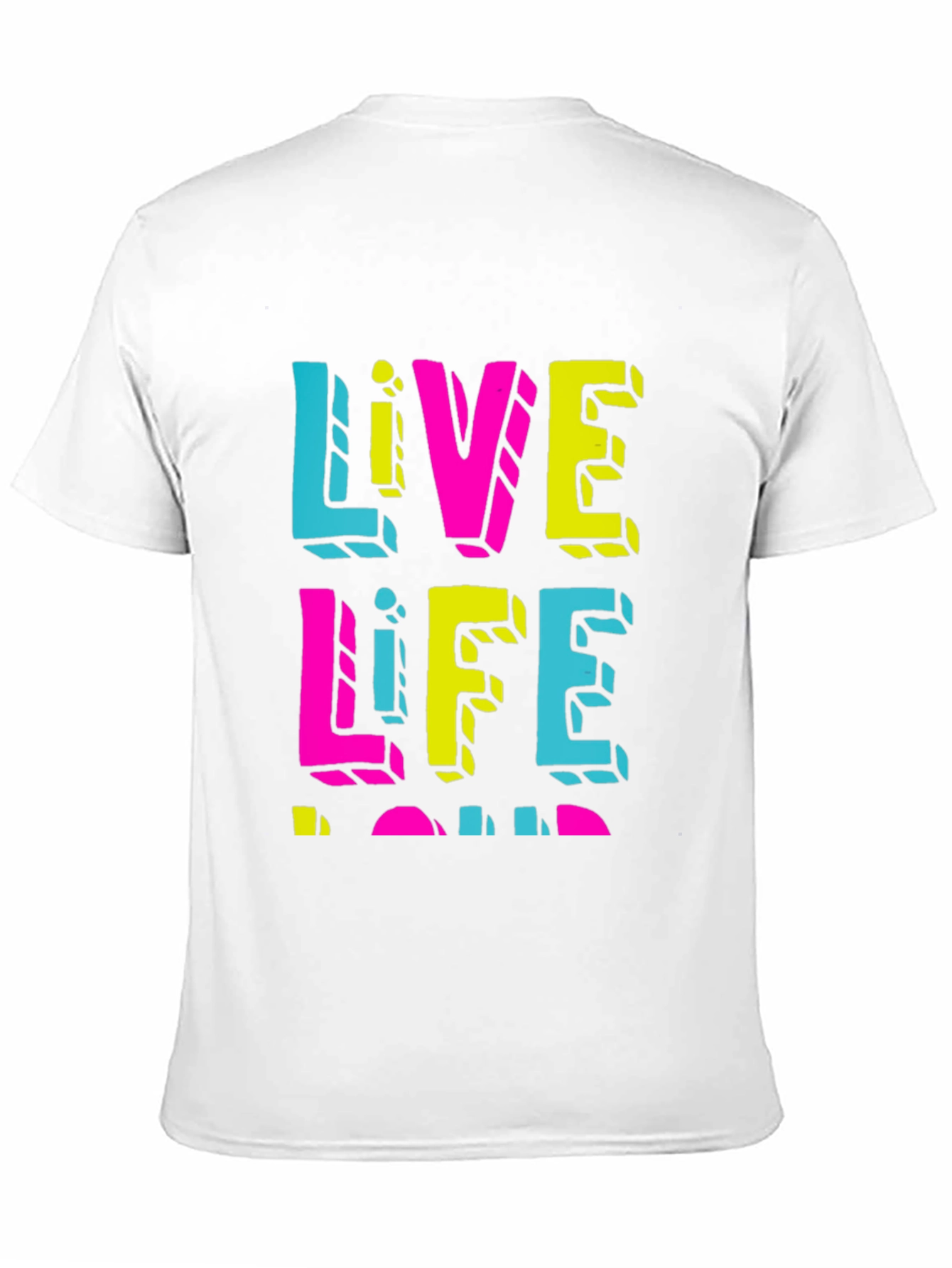 Live Life Loud Graphic Tee - Black Casual Shirt