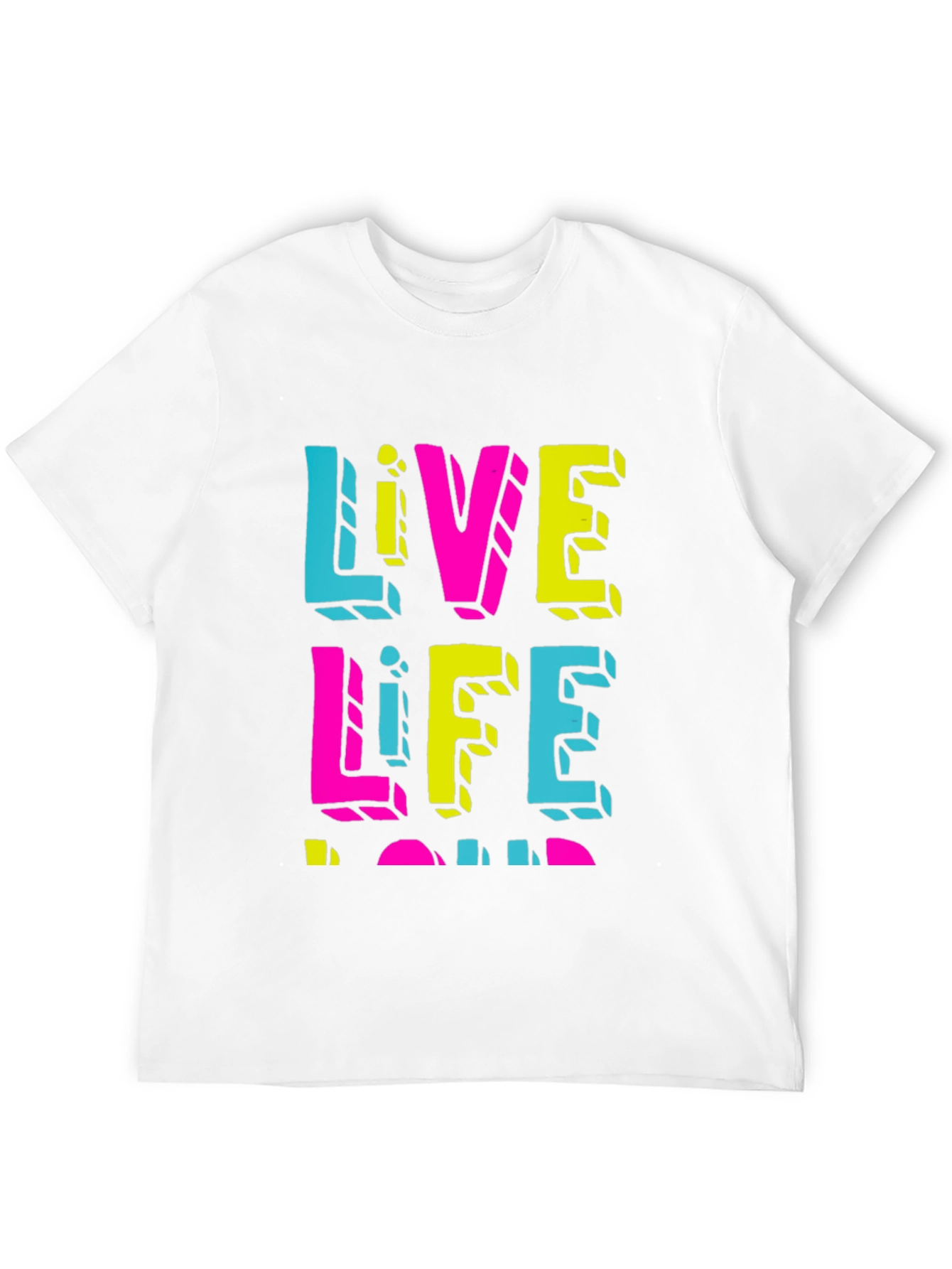 Live Life Loud Graphic Tee - Black Casual Shirt