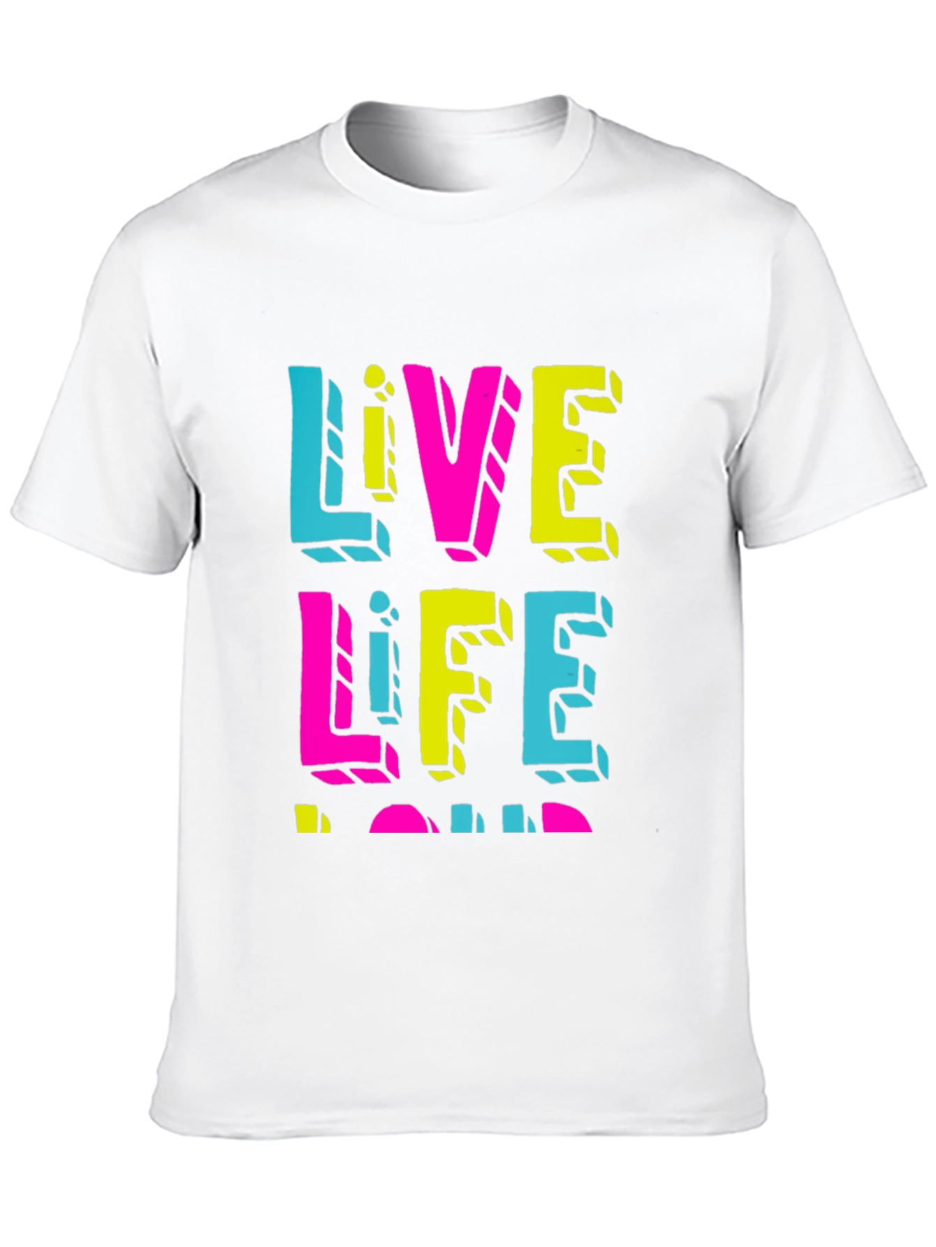 Live Life Loud Graphic Tee - Black Casual Shirt