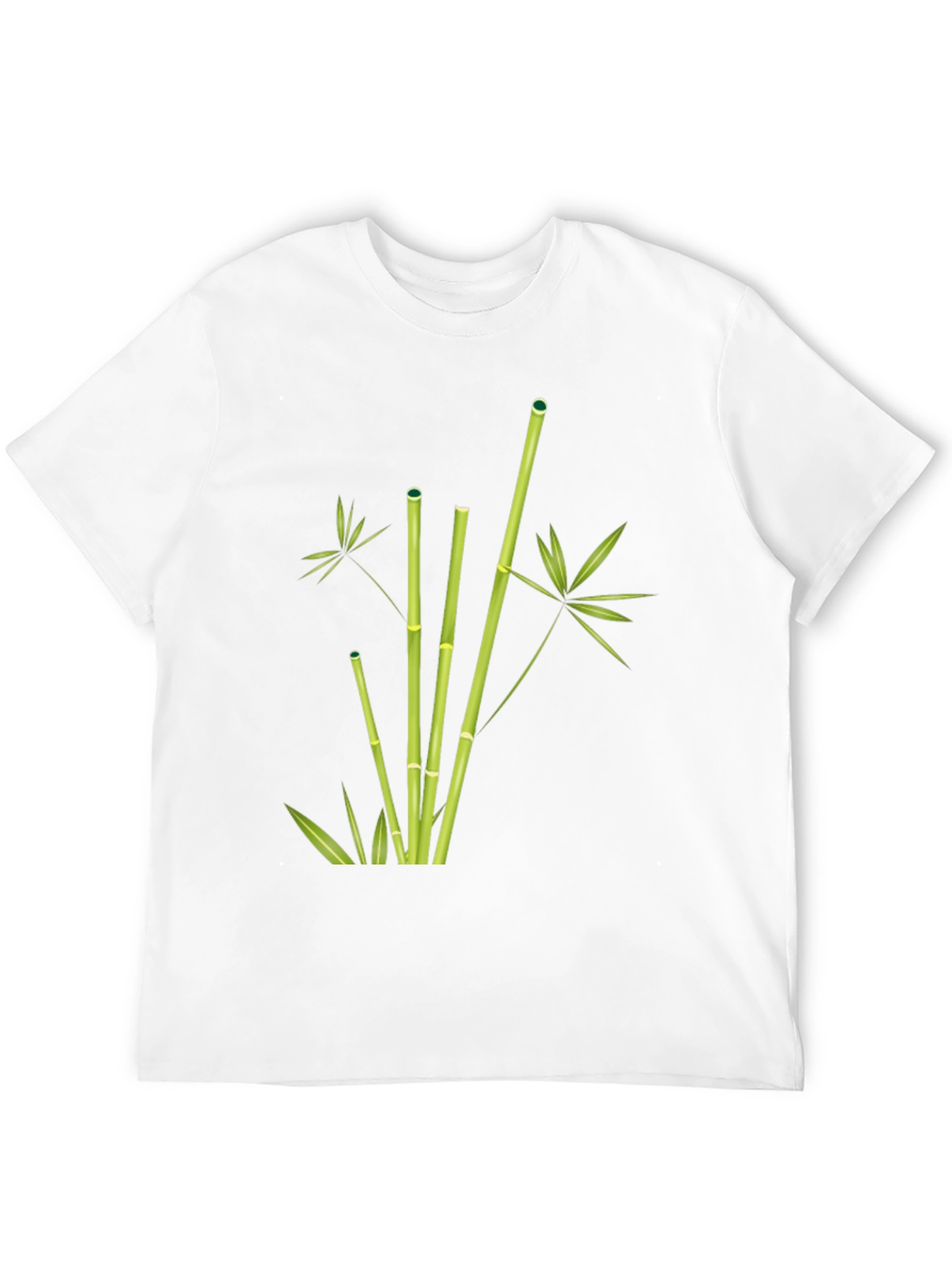 Bamboo Print Black T-Shirt