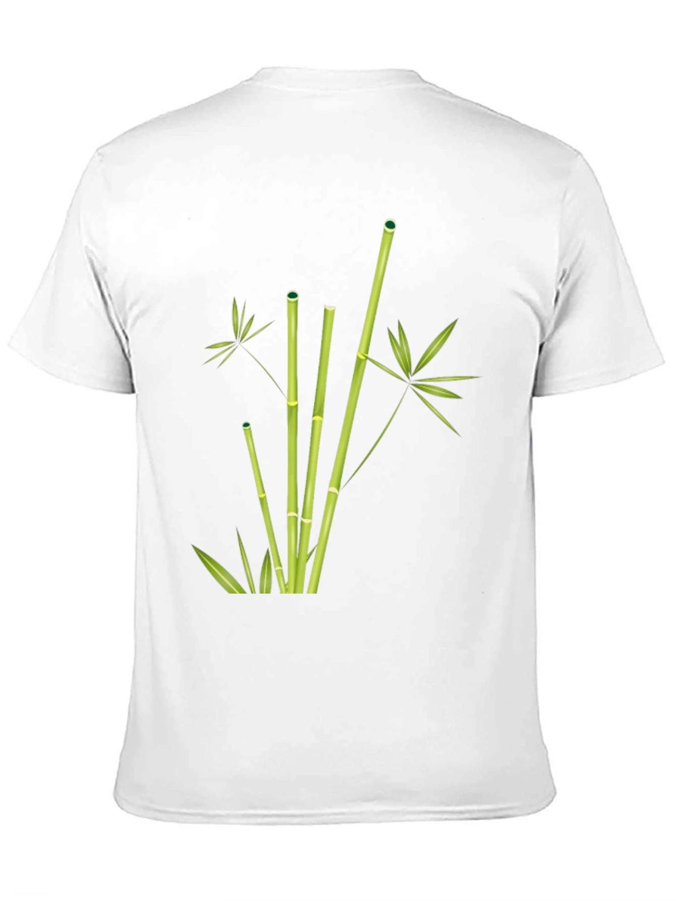 Bamboo Print Black T-Shirt