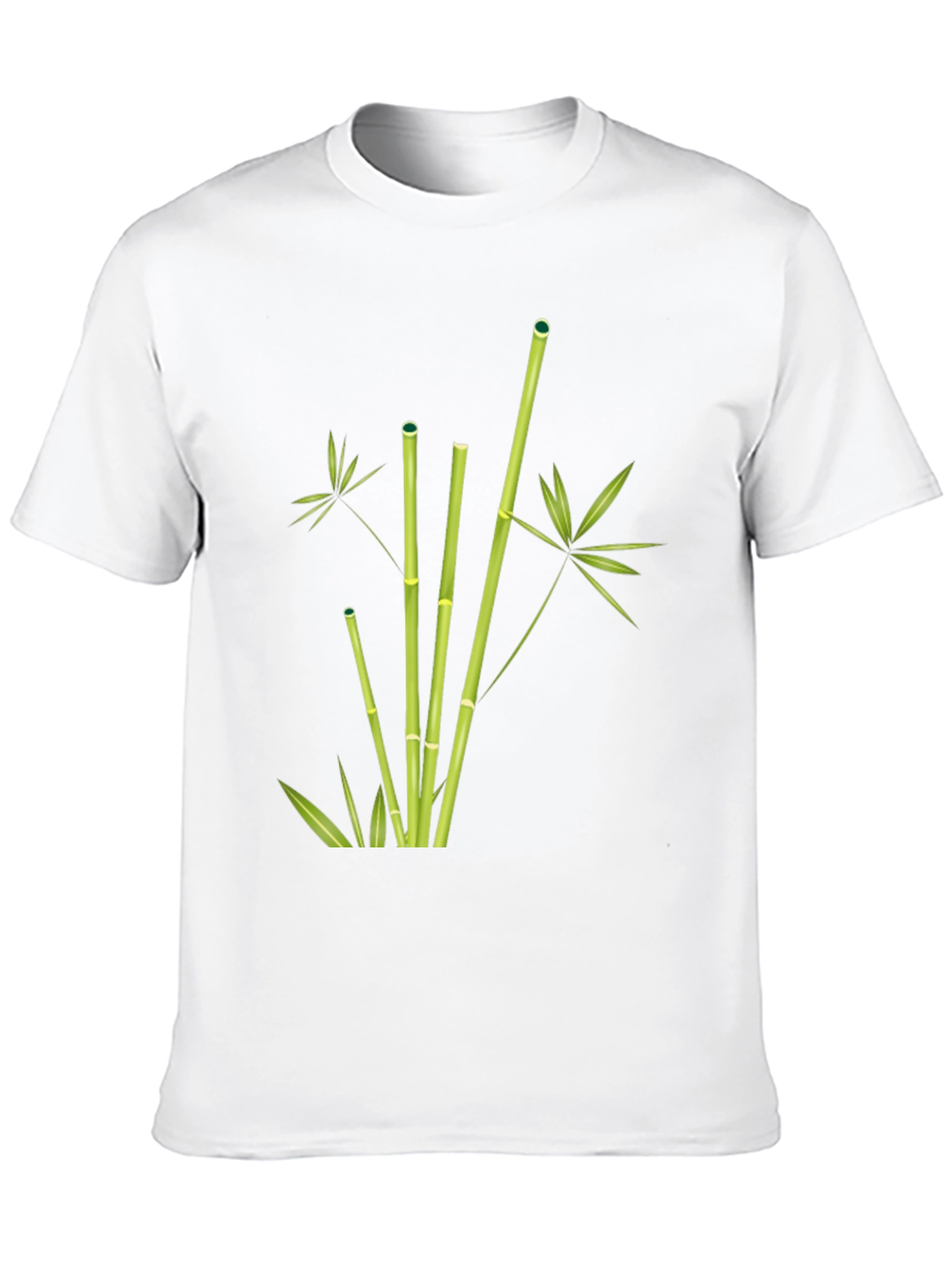 Bamboo Print Black T-Shirt
