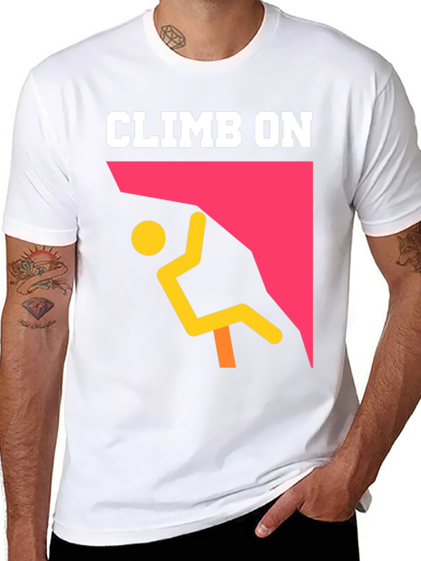 Climb On Graphic T-Shirt - Rock Climbing Tee