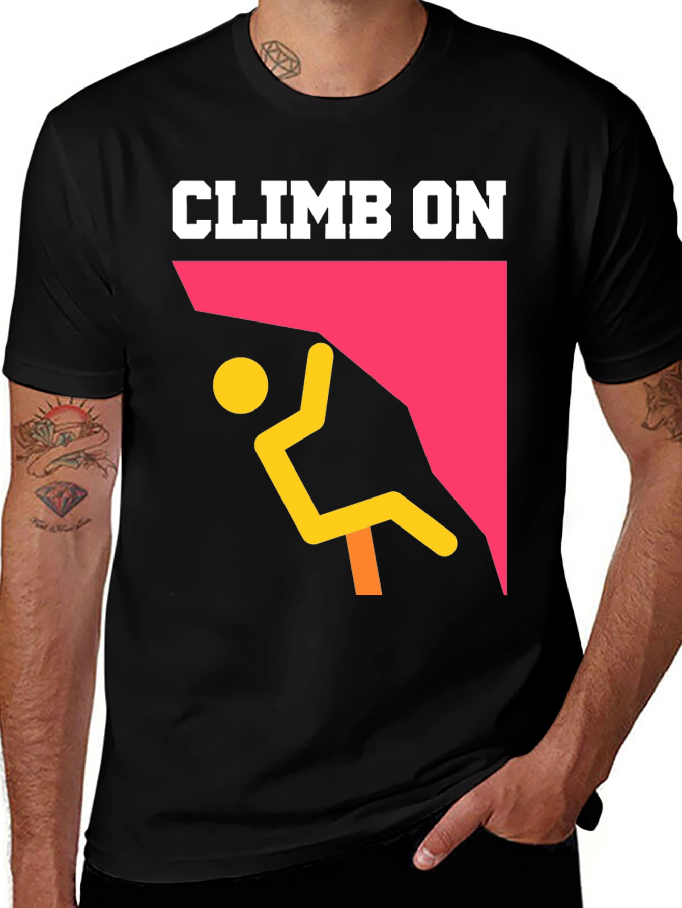 Climb On Graphic T-Shirt - Rock Climbing Tee