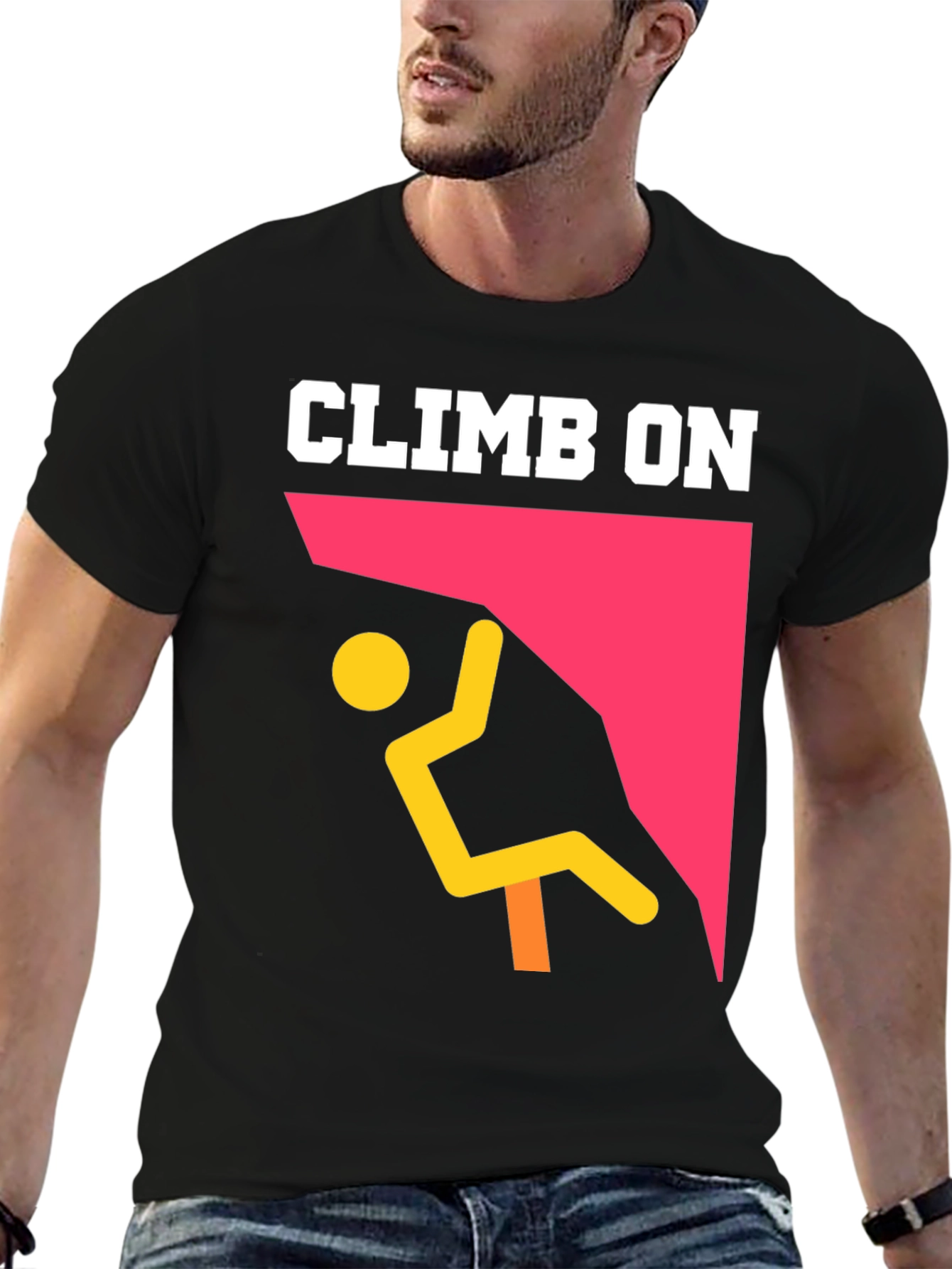 Climb On Graphic T-Shirt - Rock Climbing Tee