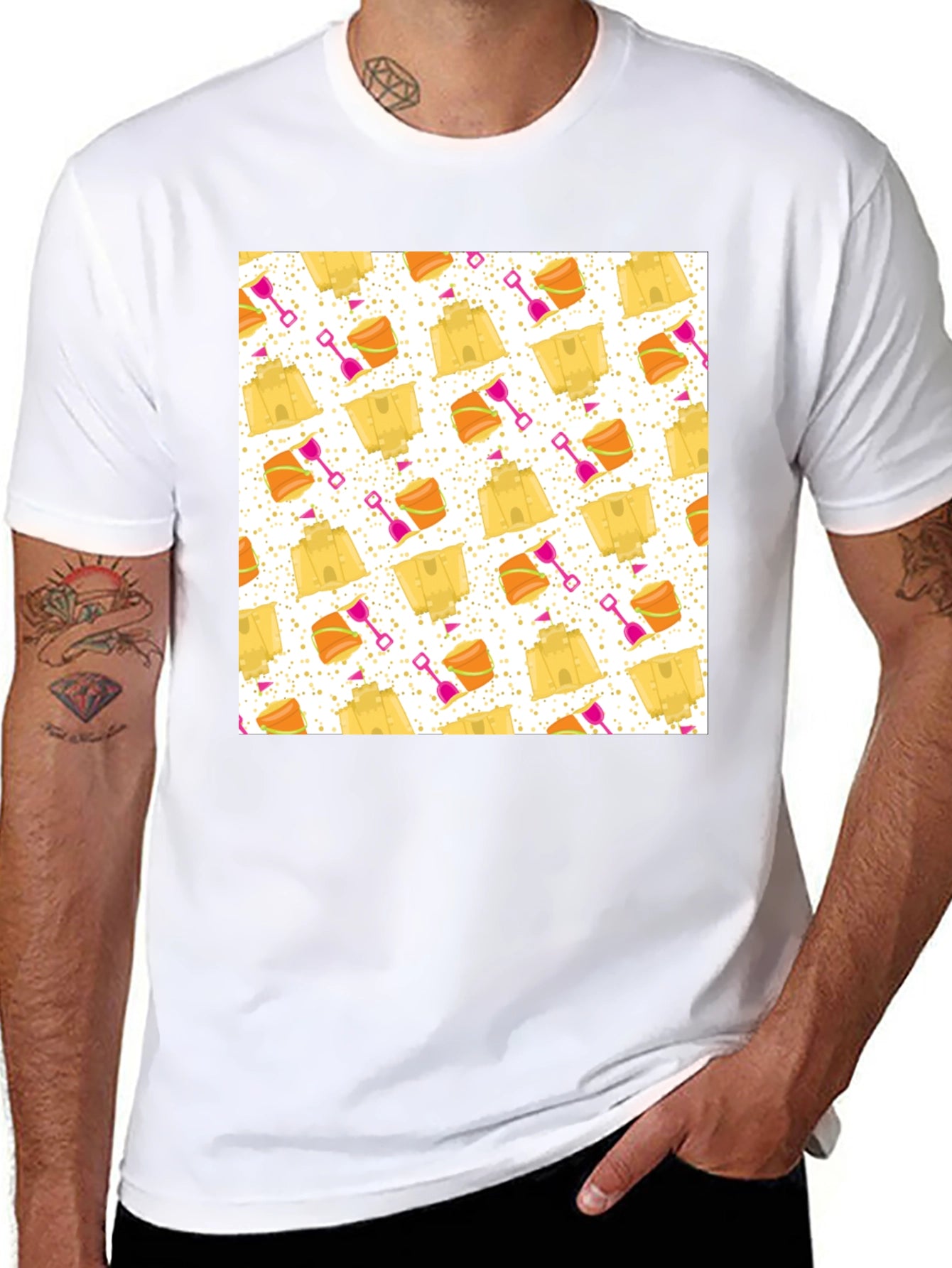 Fun Beach Pattern T-Shirt