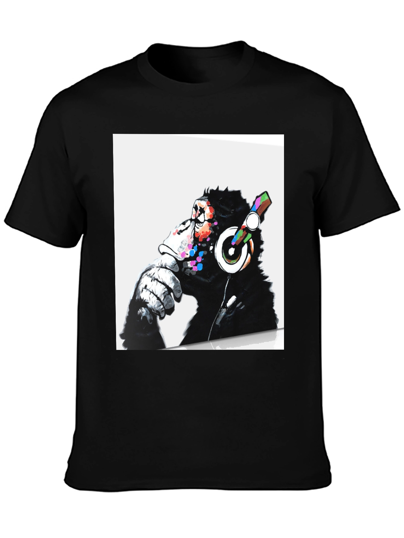 Cool Ape DJ Graphic Tee - Black Cotton T-Shirt