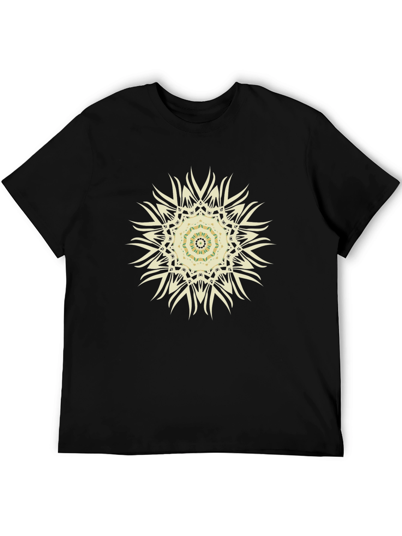 Boho Mandala Graphic Black T-Shirt