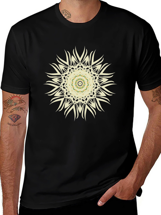 Boho Mandala Graphic Black T-Shirt