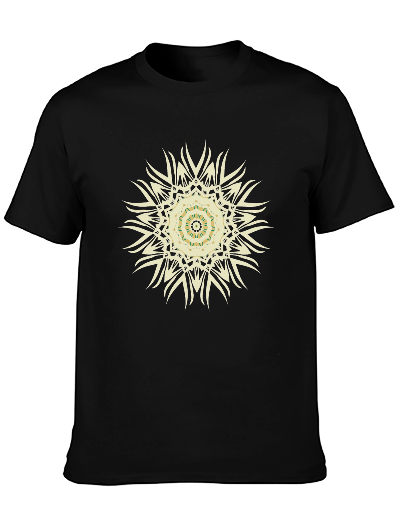 Boho Mandala Graphic Black T-Shirt