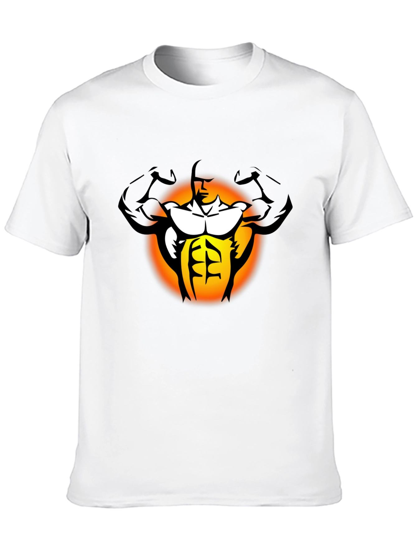 Muscle Man Graphic Black T-Shirt