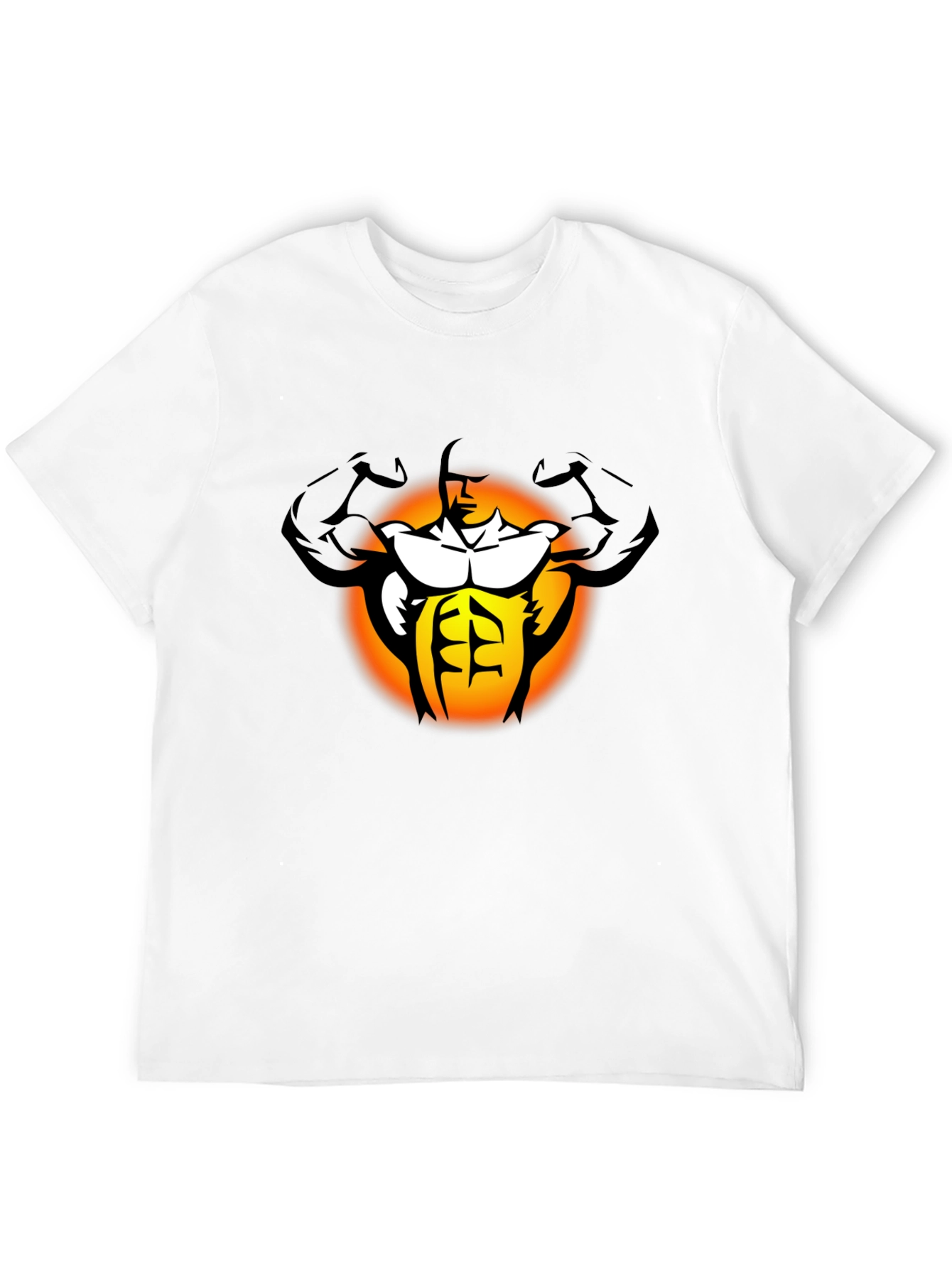 Muscle Man Graphic Black T-Shirt