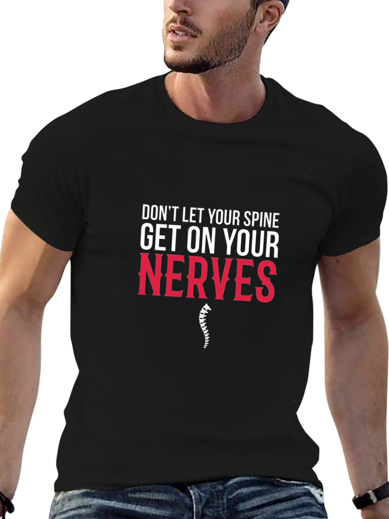 Spine On Nerves Graphic Tee