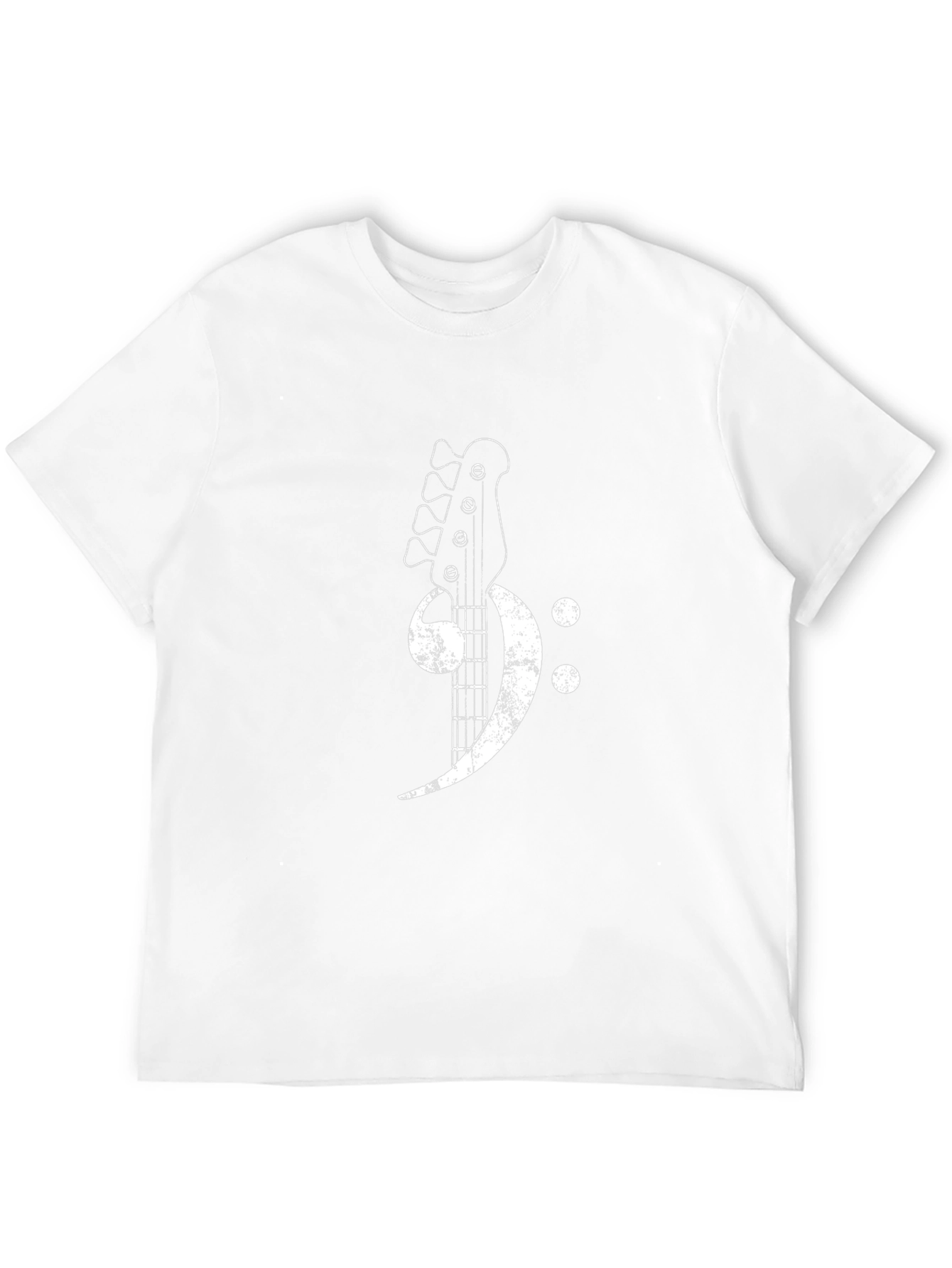 Bass Clef Guitar T-Shirt - Music Lover Tee