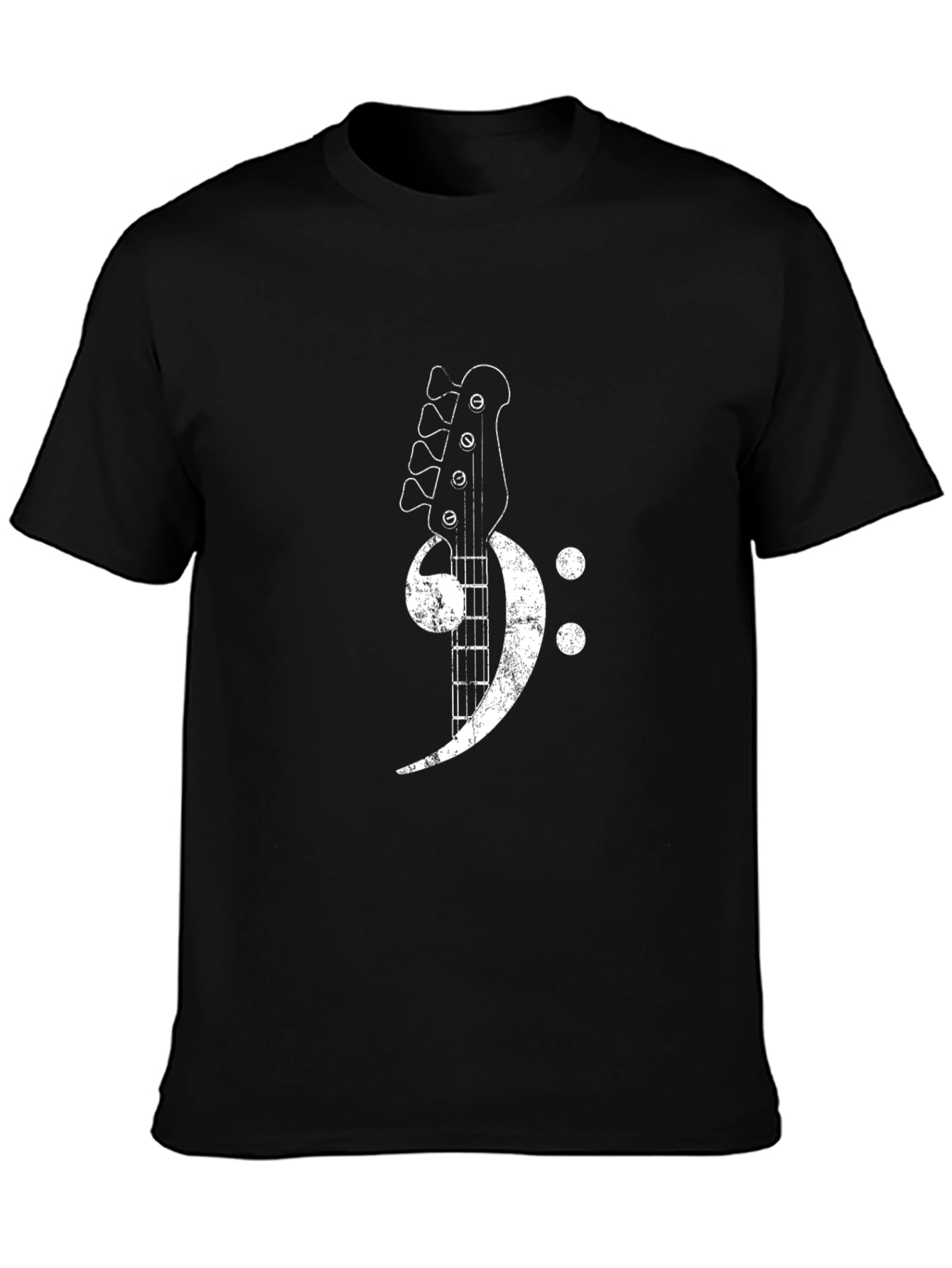 Bass Clef Guitar T-Shirt - Music Lover Tee