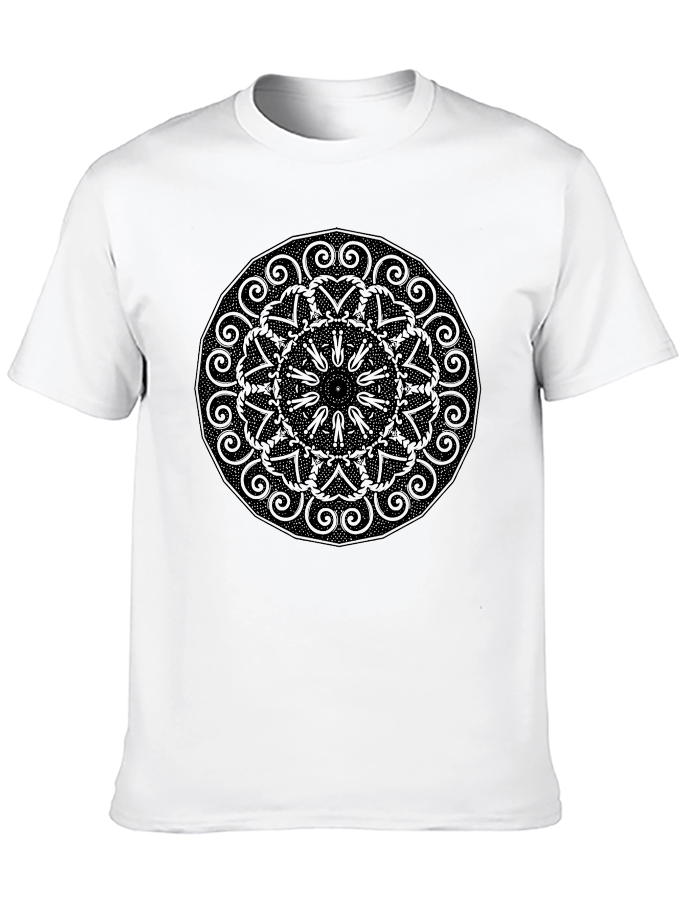 Dark Mandala Graphic Tee - Mens Casual Style