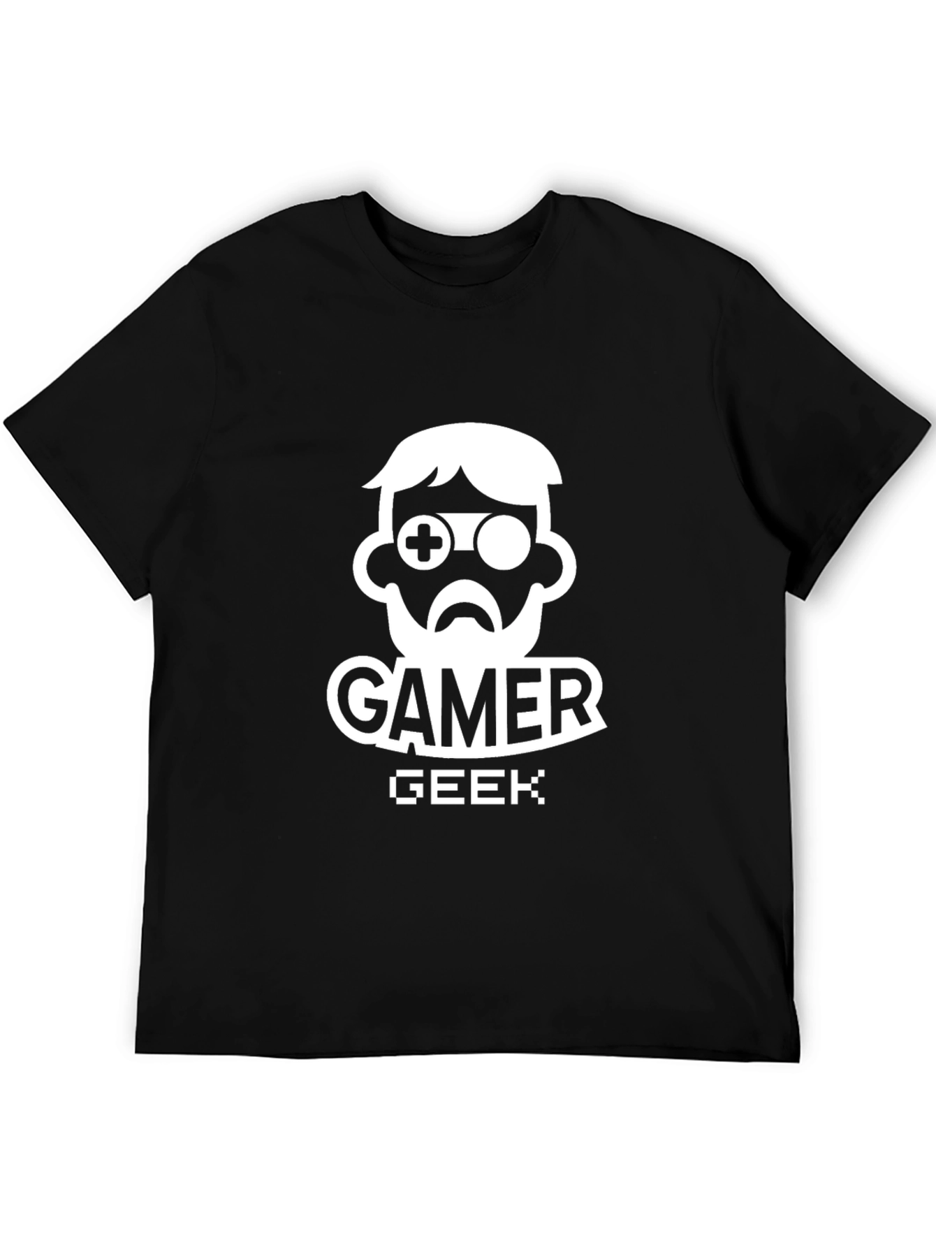 Gamer Geek Graphic Tee - Black Cotton T-Shirt