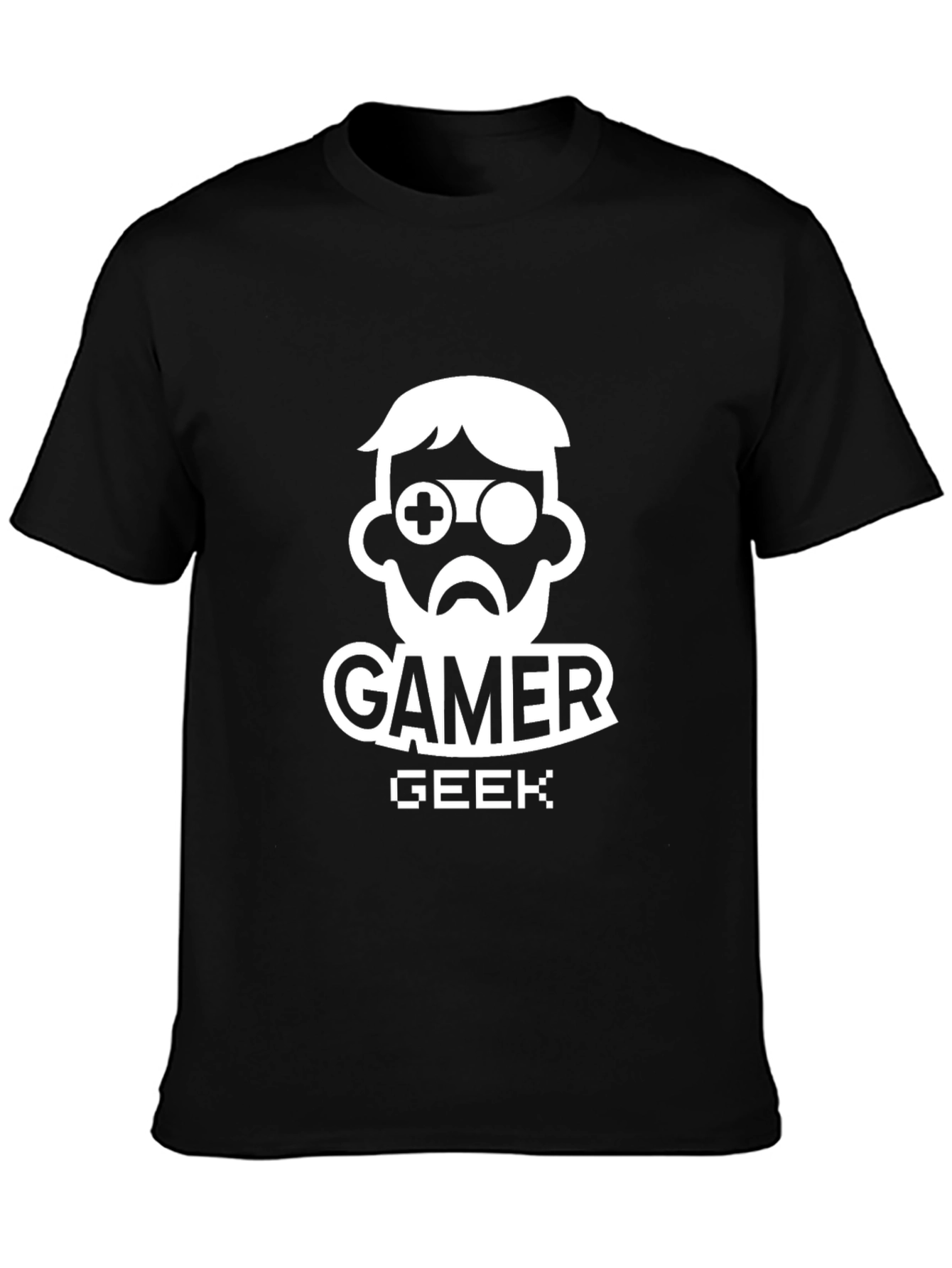 Gamer Geek Graphic Tee - Black Cotton T-Shirt
