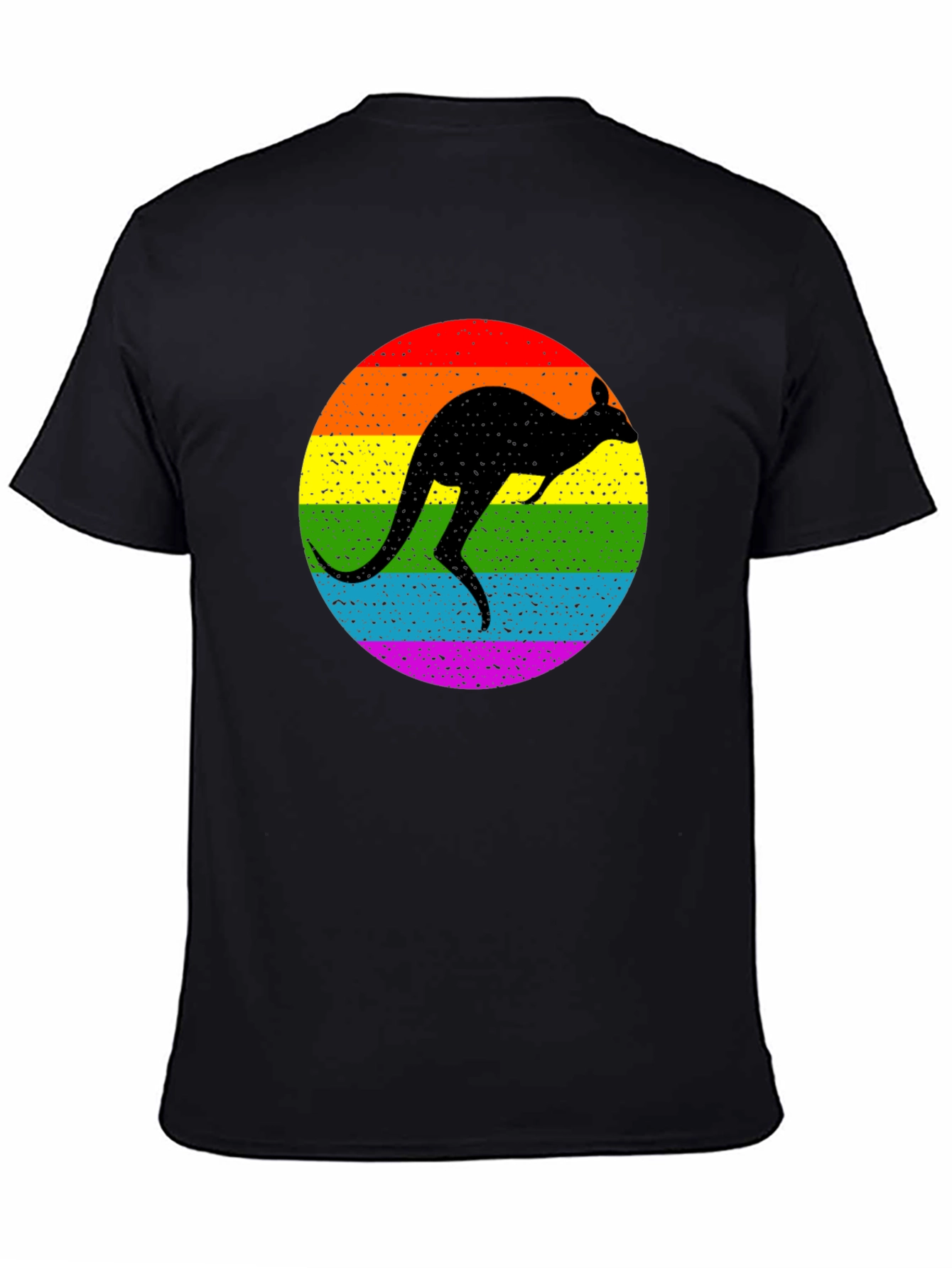 Kangaroo Pride T-Shirt - Rainbow Silhouette Design