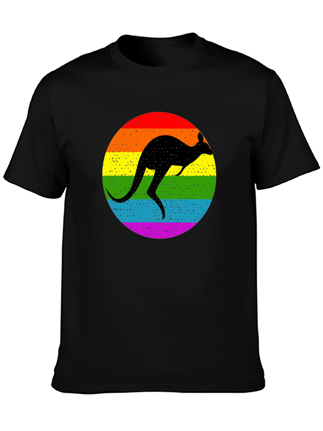 Kangaroo Pride T-Shirt - Rainbow Silhouette Design