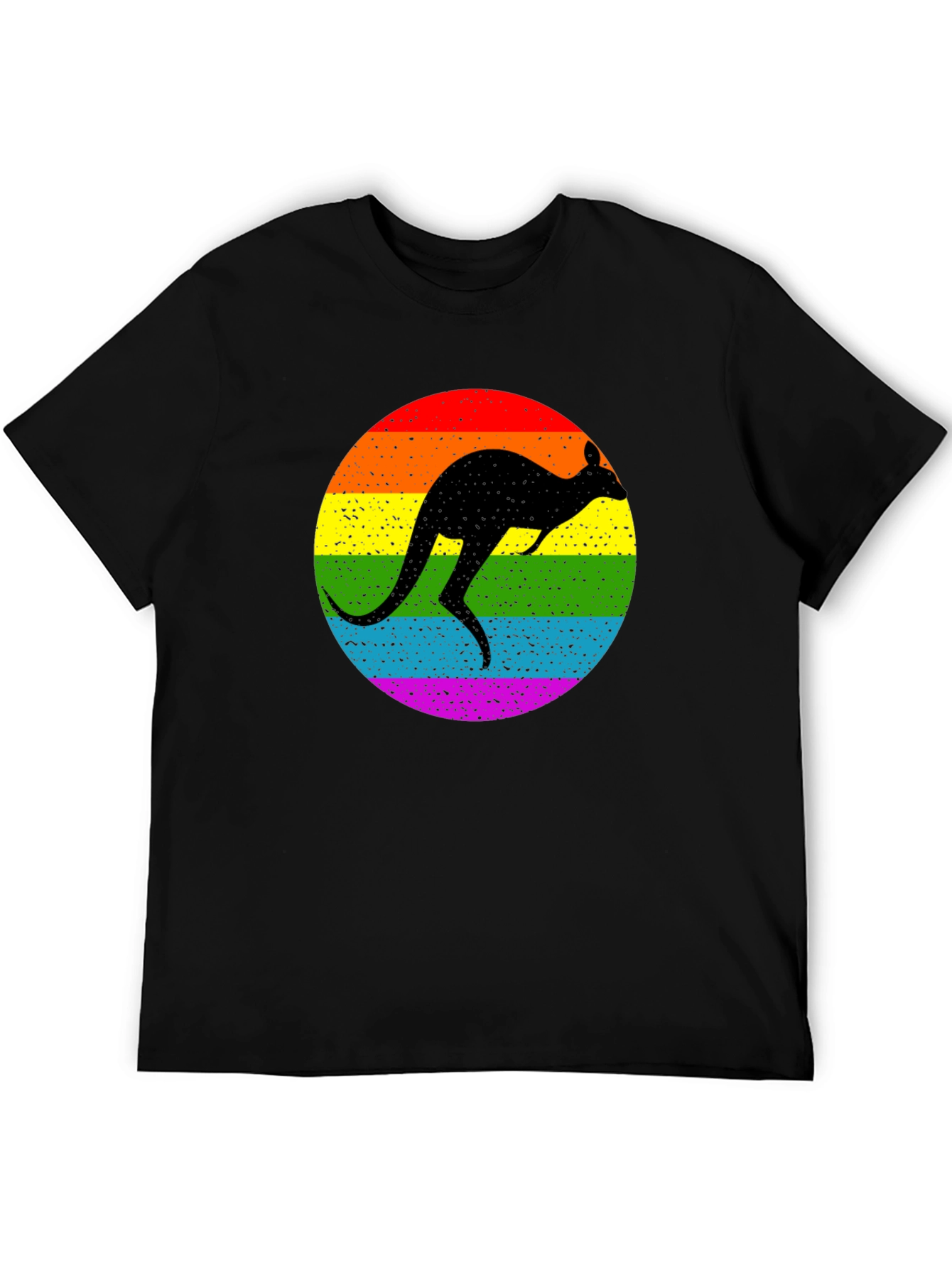 Kangaroo Pride T-Shirt - Rainbow Silhouette Design