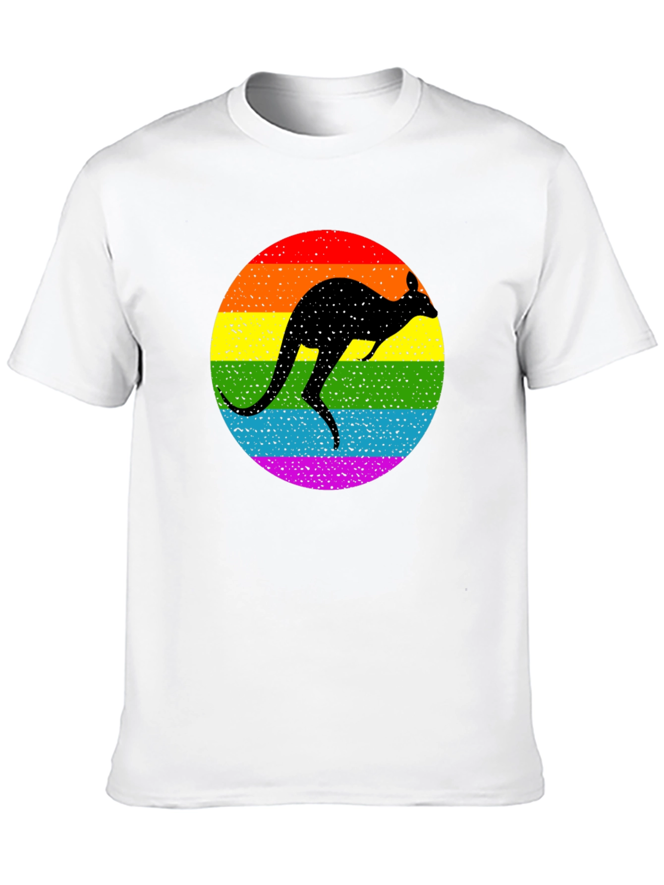 Kangaroo Pride T-Shirt - Rainbow Silhouette Design