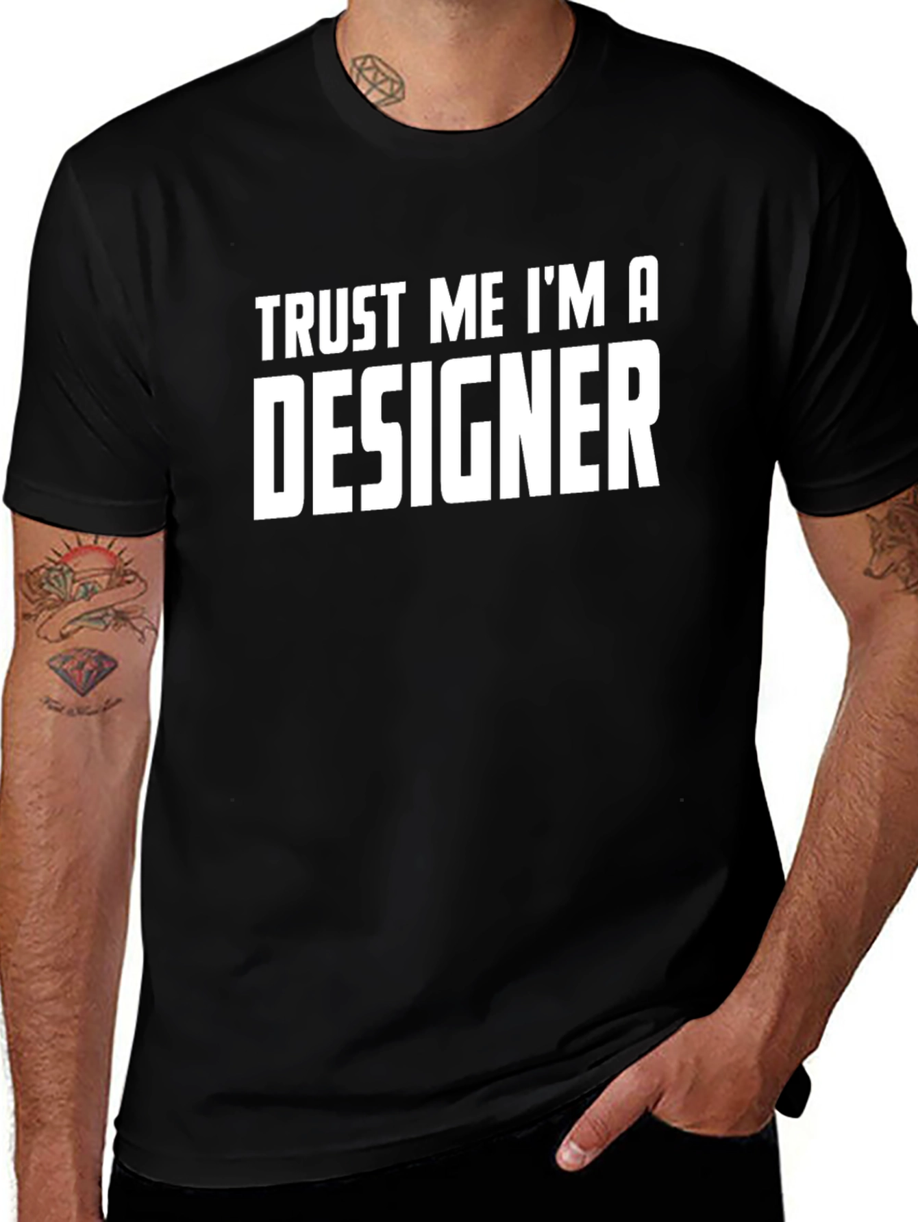 Trust Me Im a Designer - Black T-Shirt