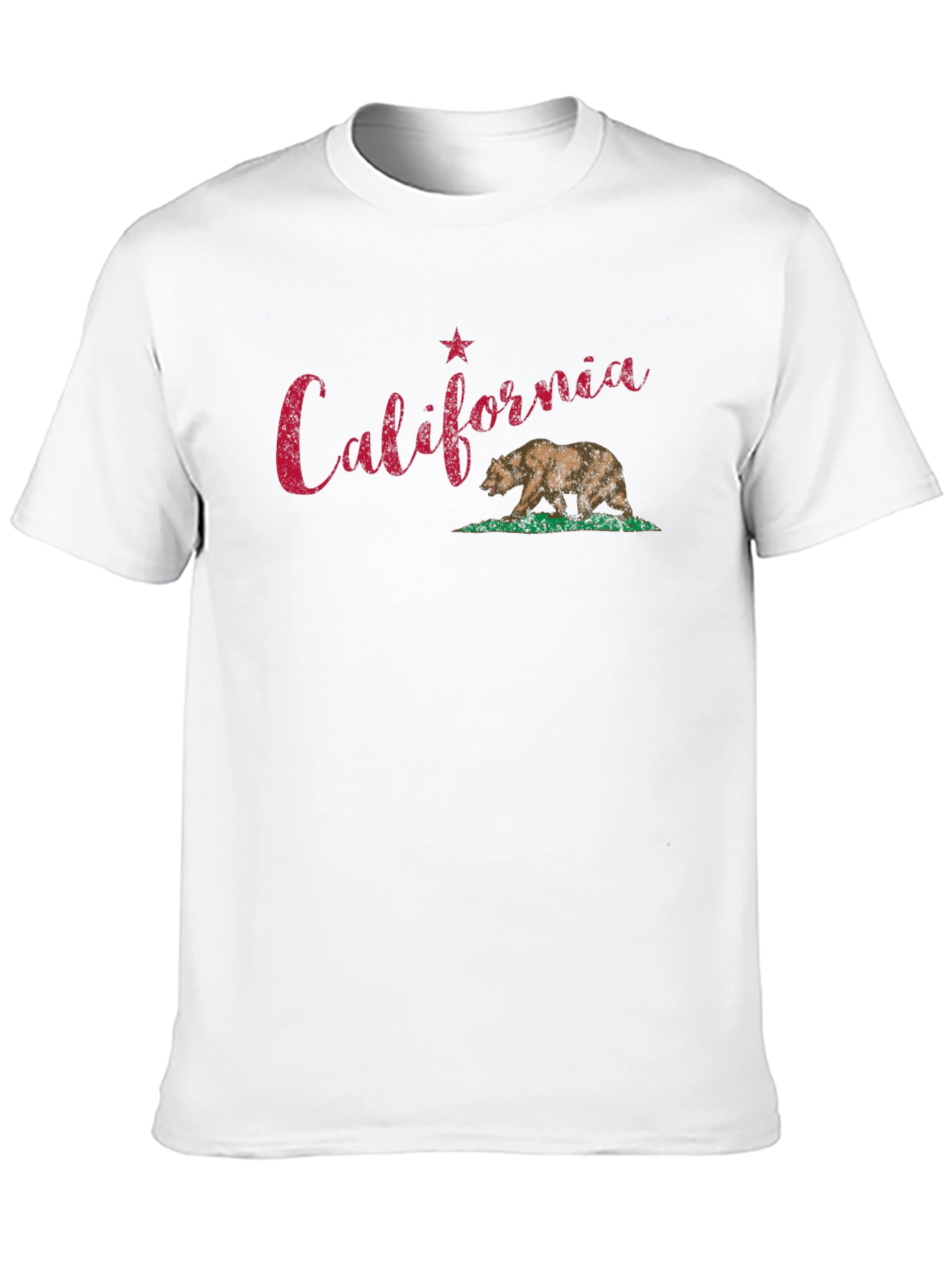 California Bear Graphic Tee - Black Cotton T-Shirt