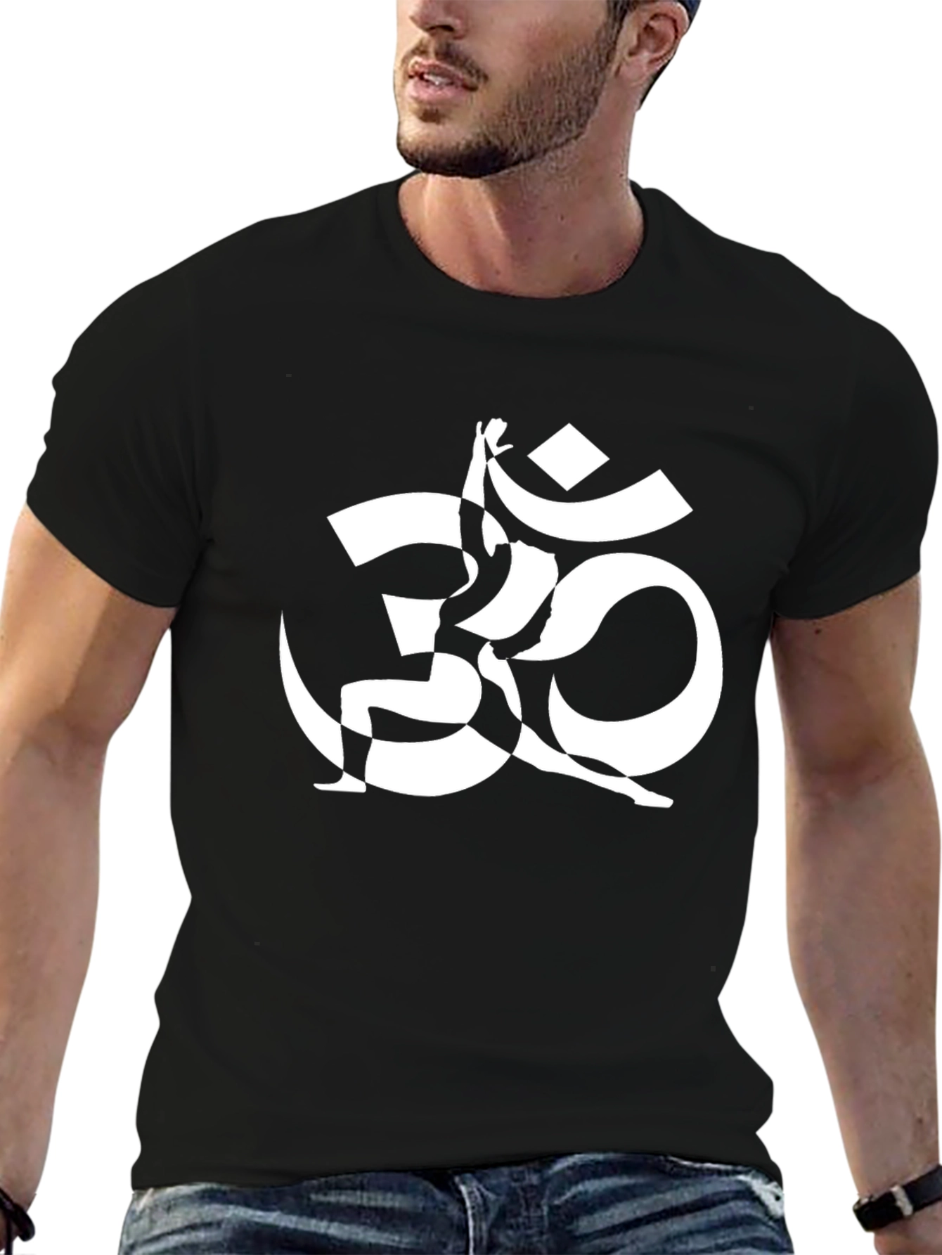 Yoga Om Graphic Black T-Shirt