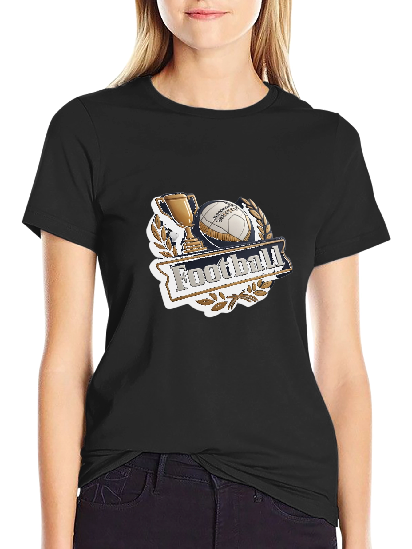 Football Champion Black T-Shirt